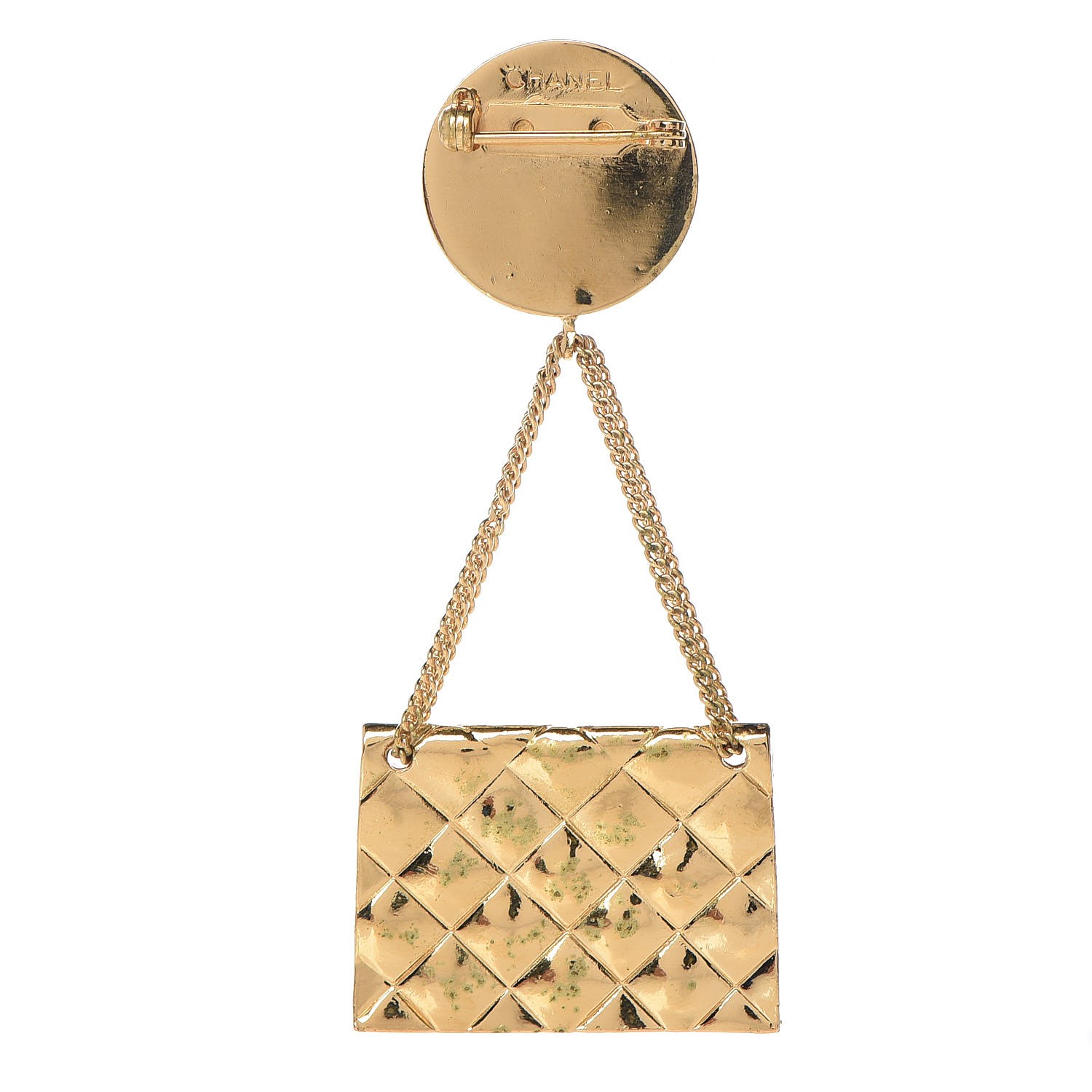 CHANEL 2.55 Flap Bag Brooch Gold 273594