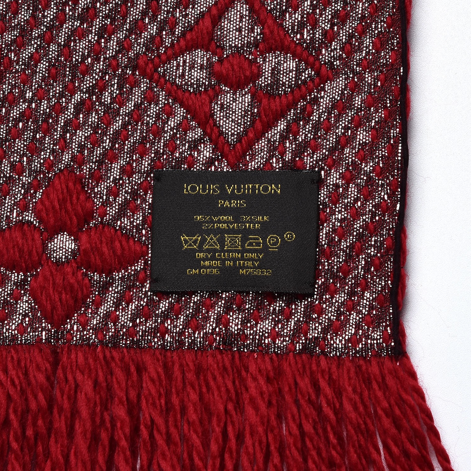 NEW LV Wool Logomania Shine Scarf 100% Authentic M70466 Louis