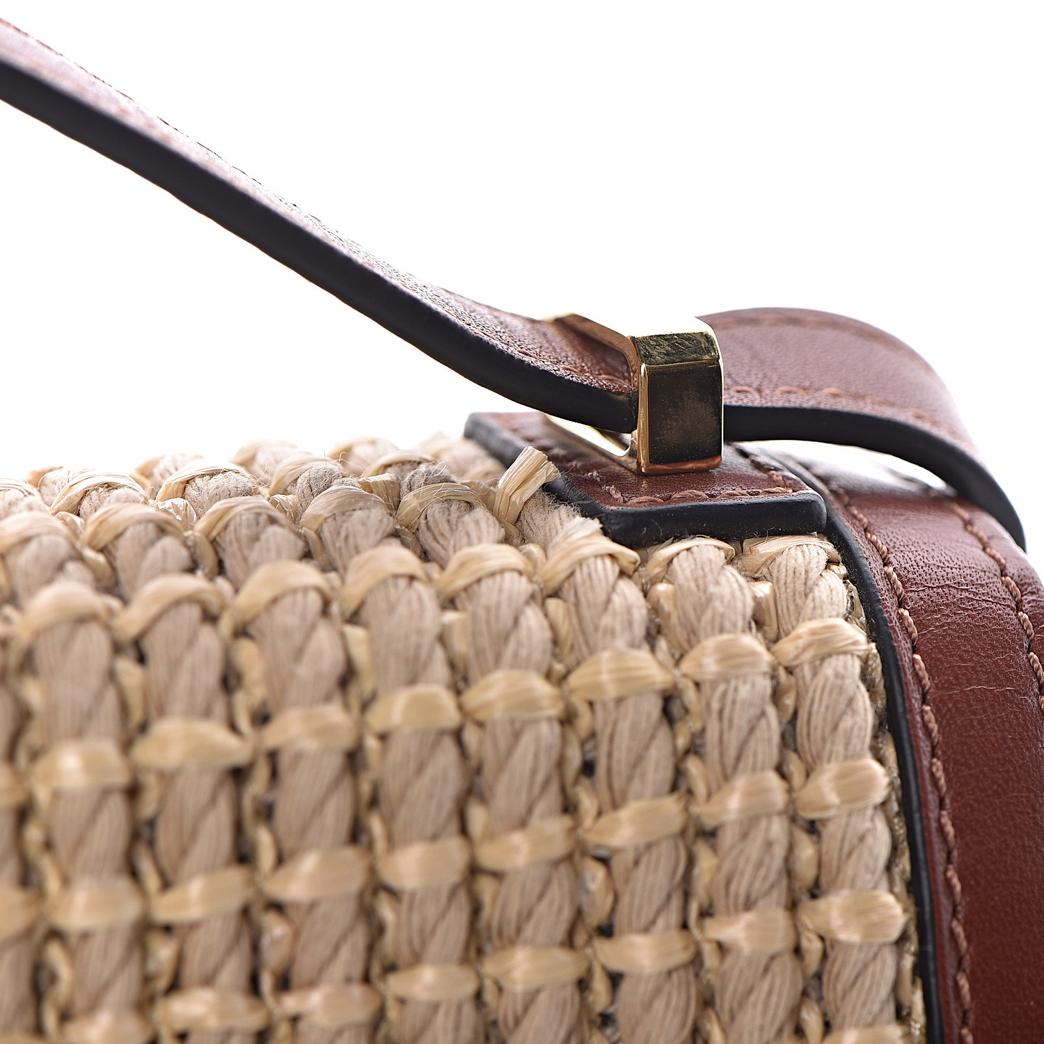 woven raffia shoulder bag