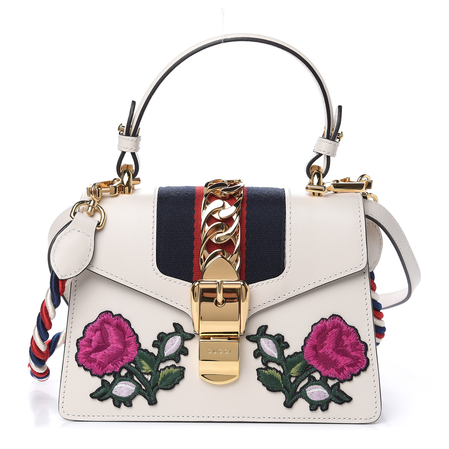 gucci white mini sylvie bag