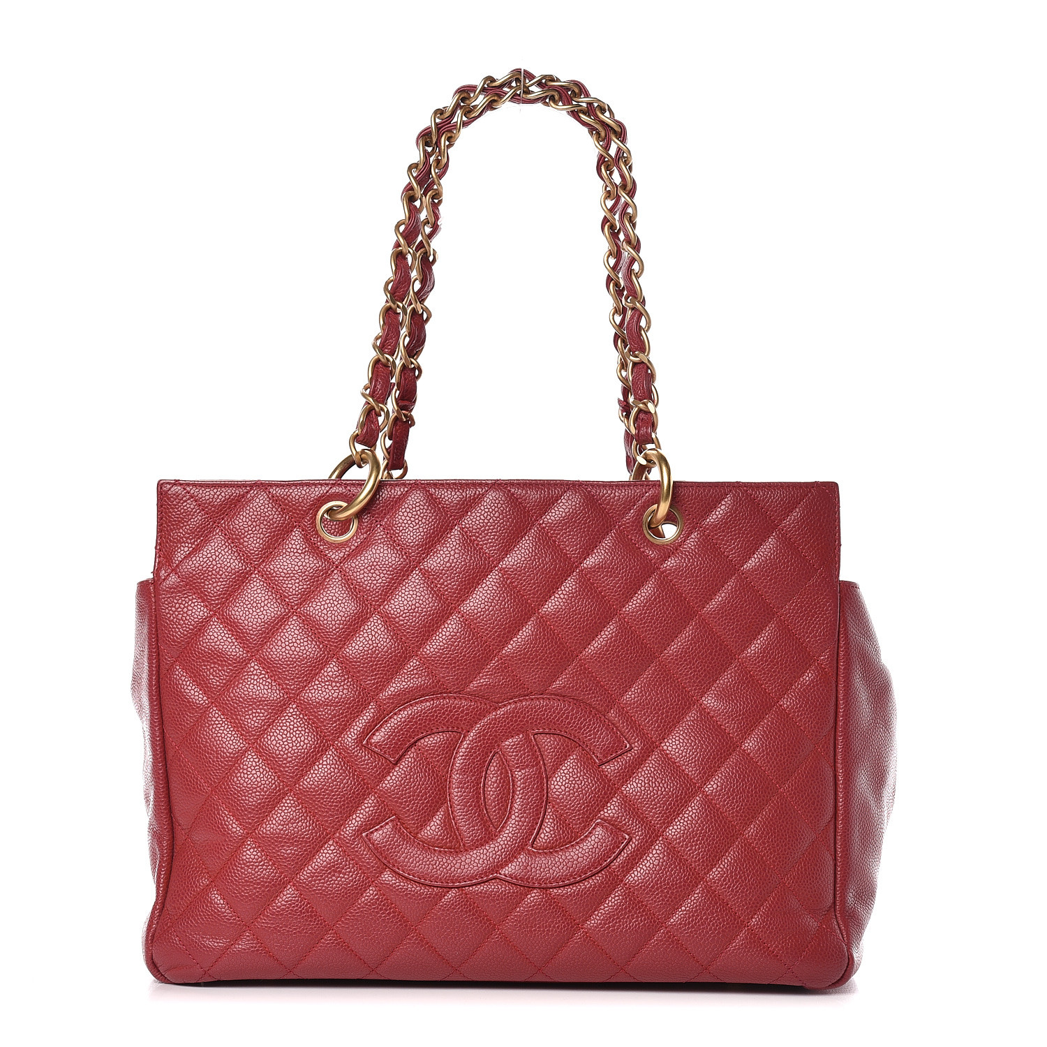 CHANEL Caviar Quilted Petit Timeless Tote PTT Dark Pink 469342