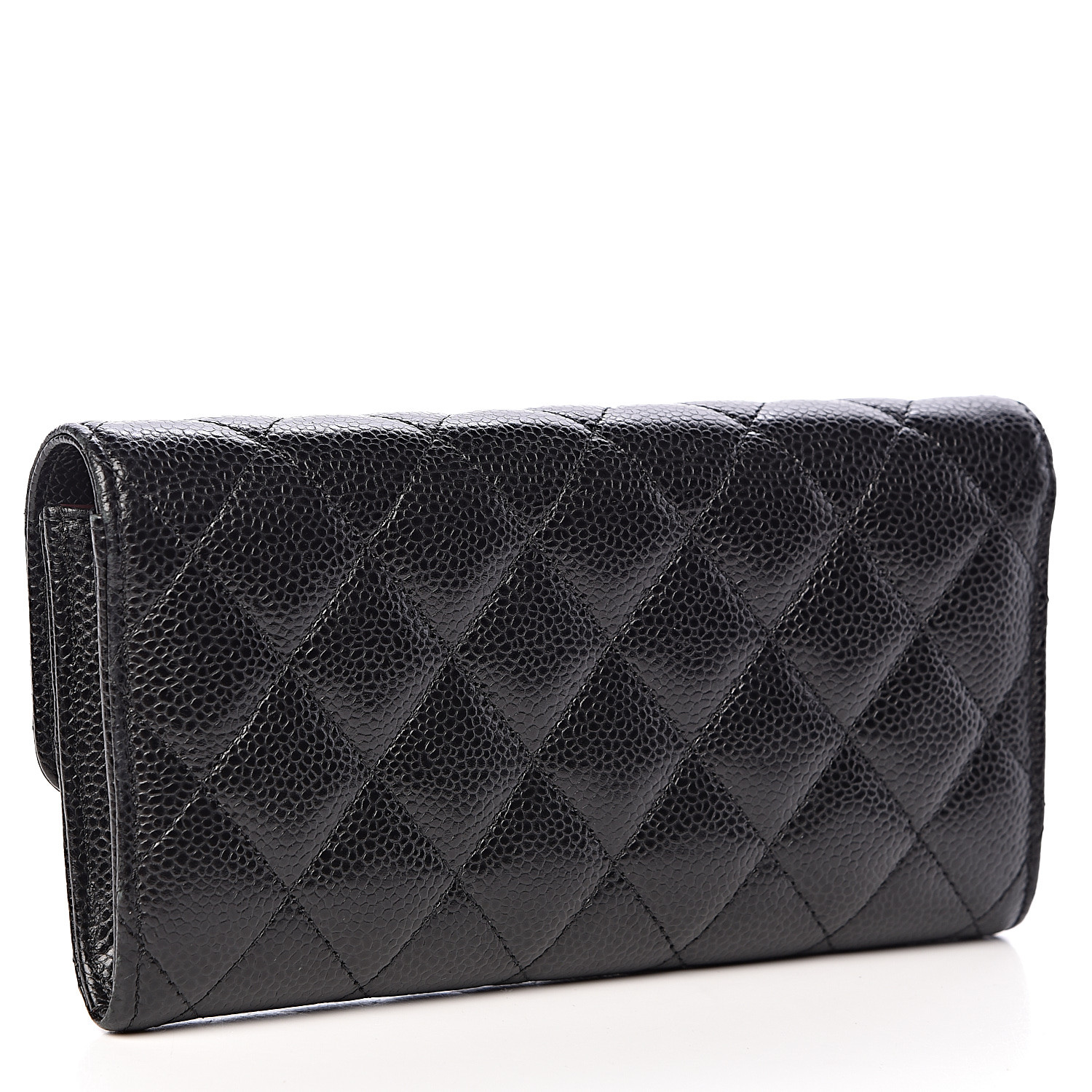 chanel flap wallet caviar