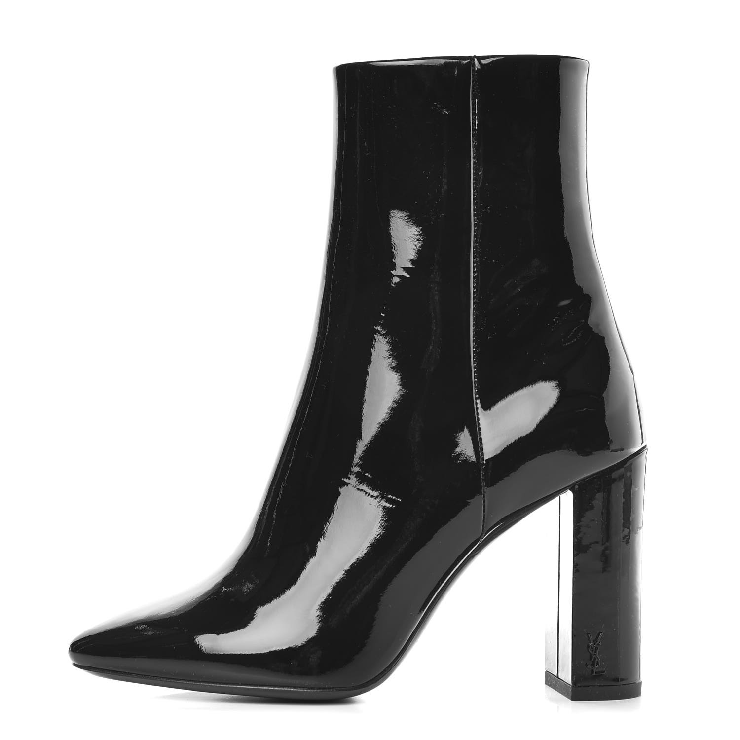 ysl patent leather booties
