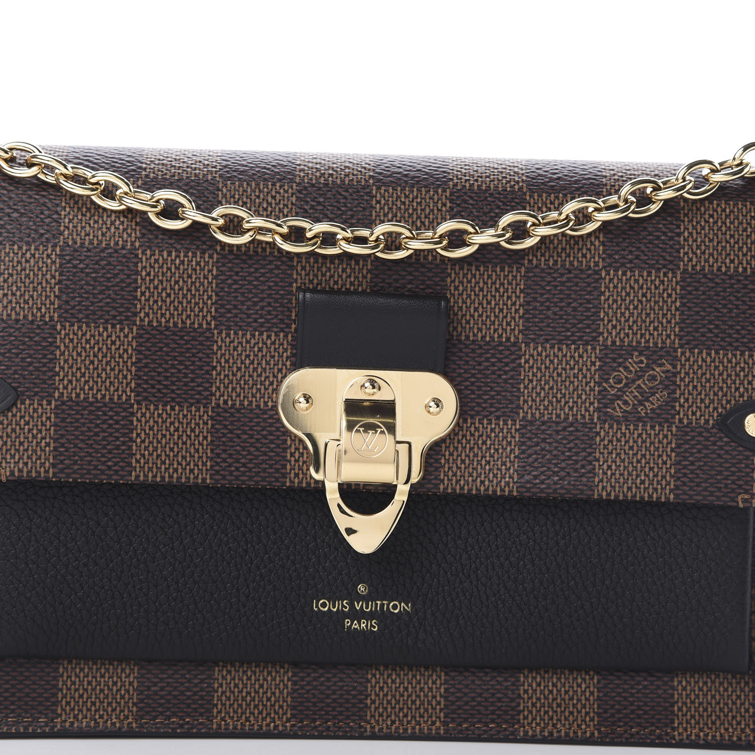 Shop Louis Vuitton DAMIER Vavin Chain Wallet (N60222, N60221