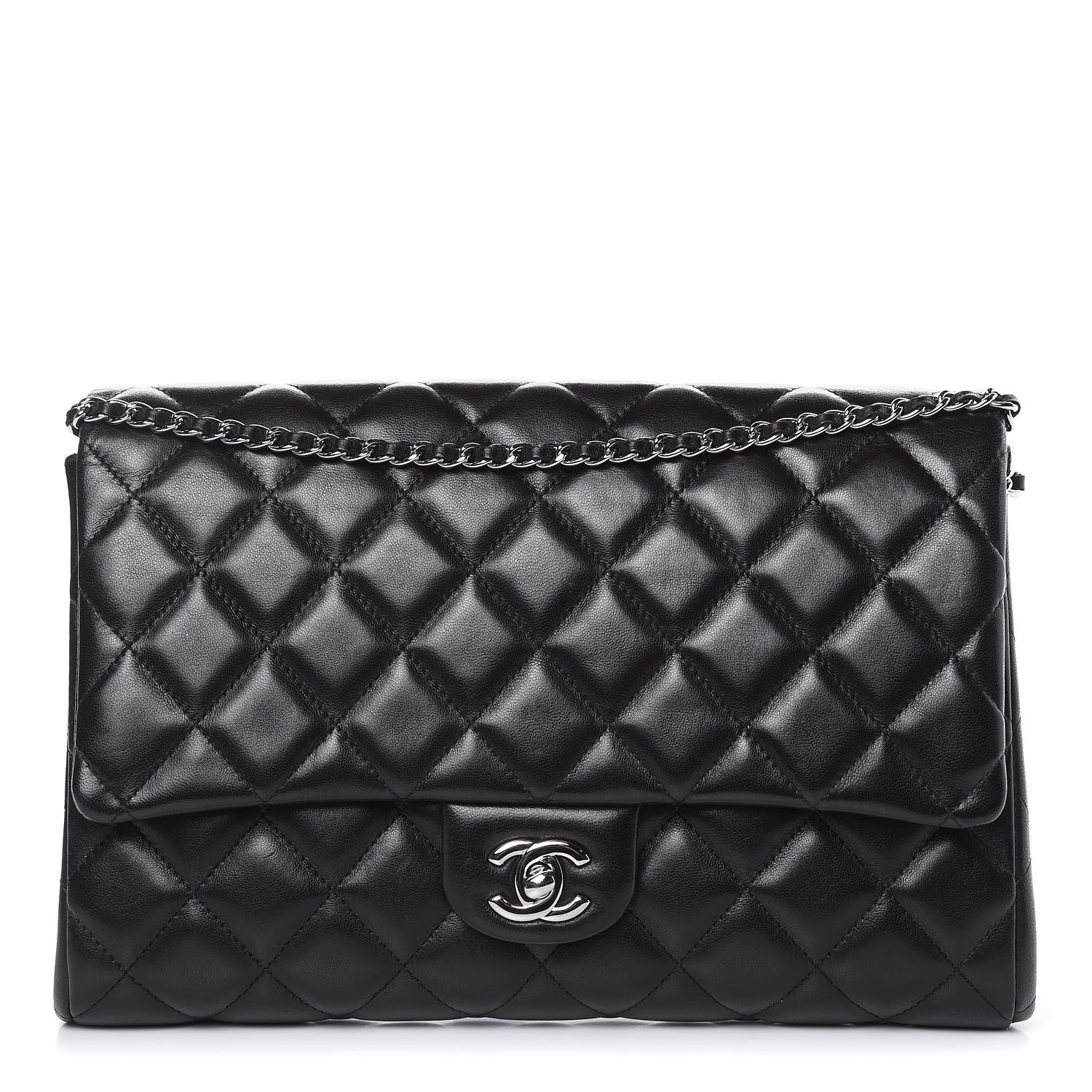 chanel quilted clutch