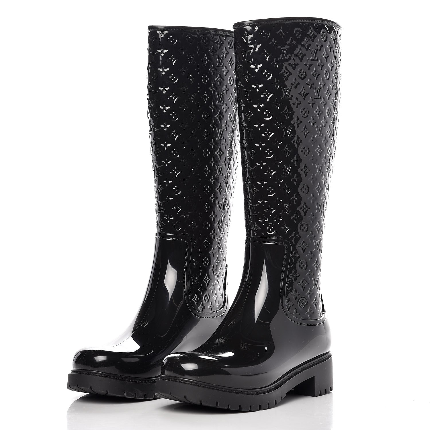 Drops wellington boots Louis Vuitton Black size 37 EU in Rubber