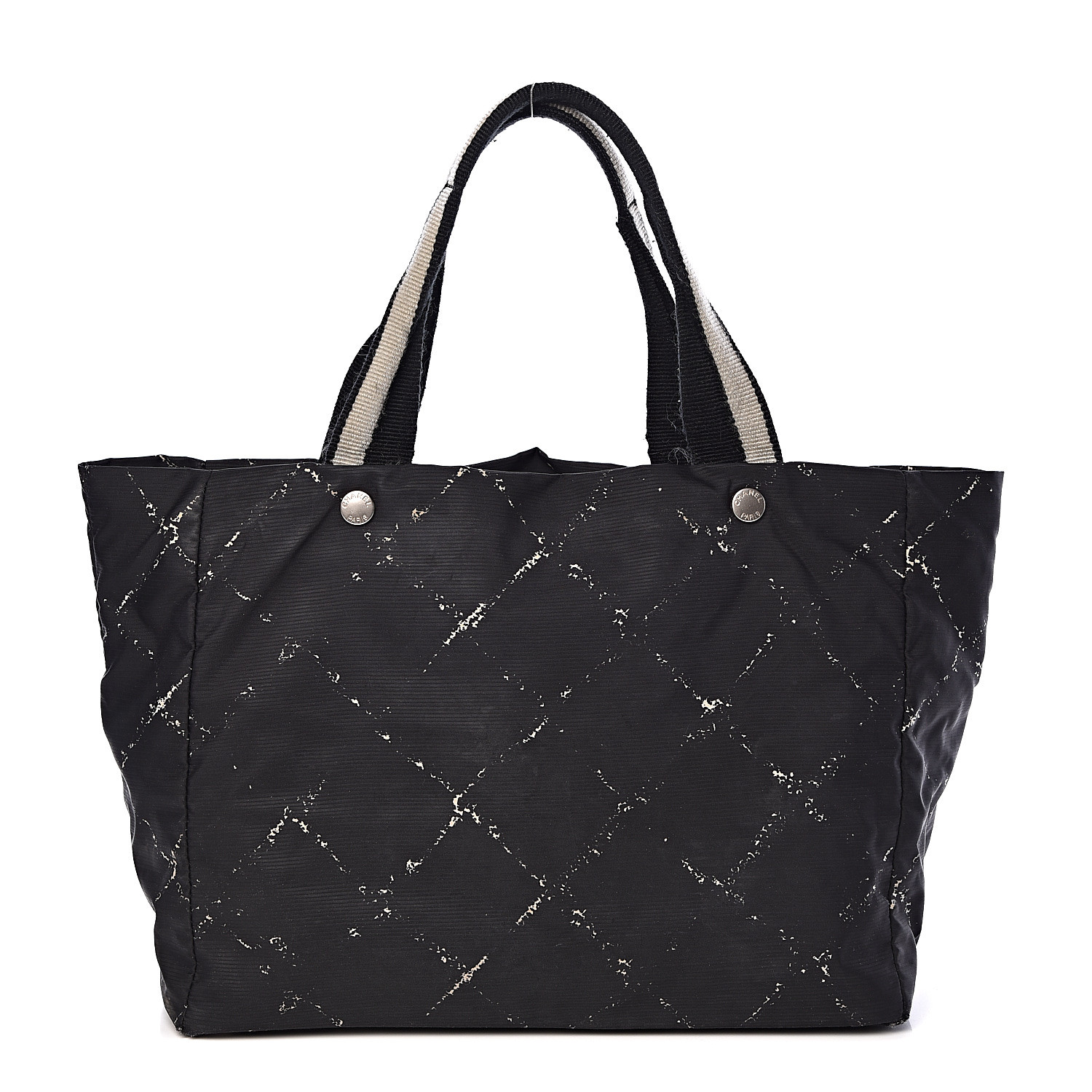 CHANEL Nylon Travel Tote Black 488476