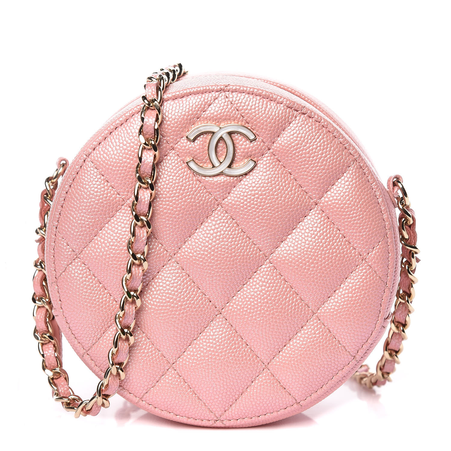 chanel round clutch with chain