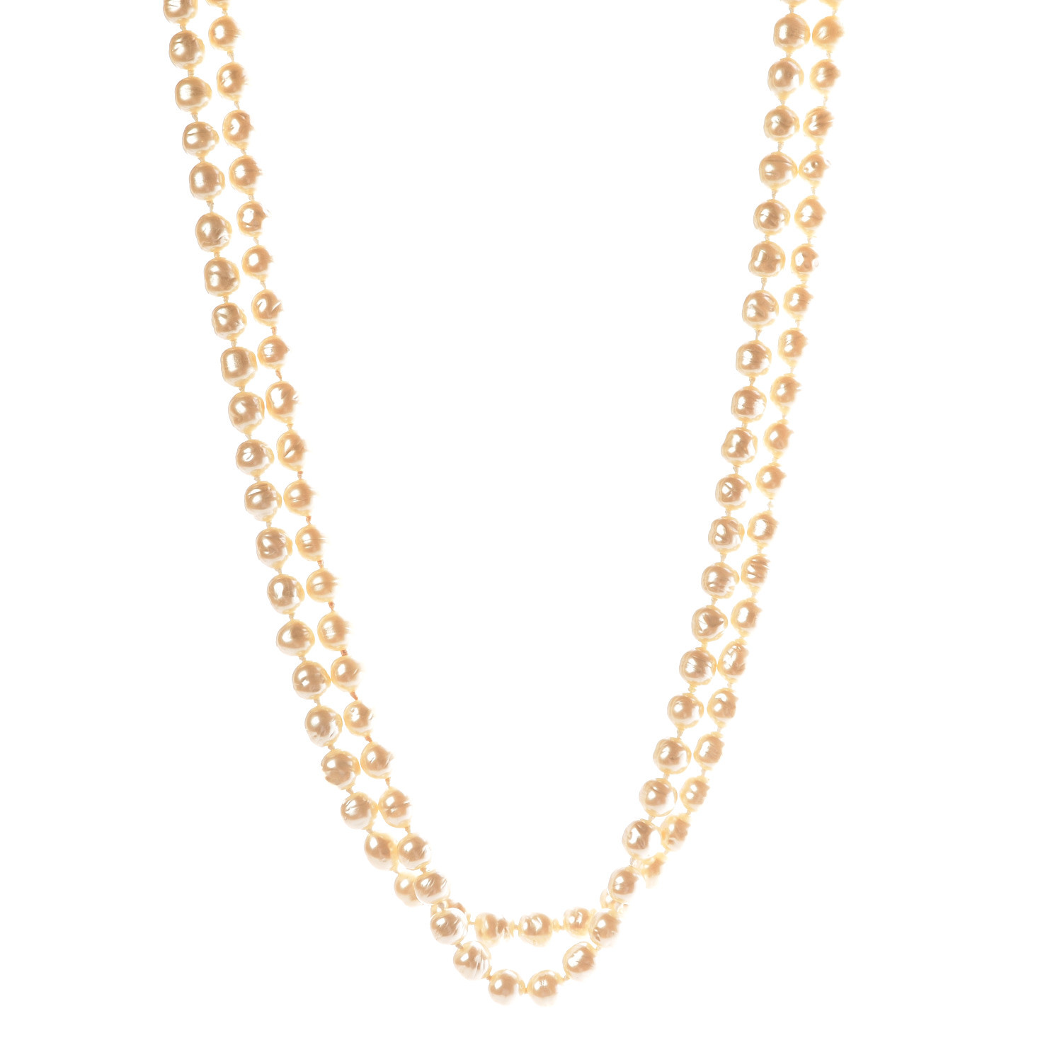 CHANEL Irregular Pearl Long Necklace 405084