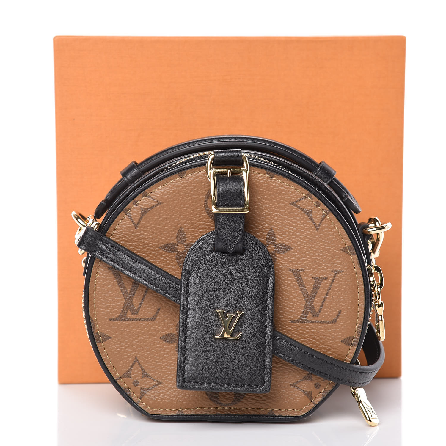 Louis Vuitton Brown Monogram Reverse Petite Boite Chapeau Necklace