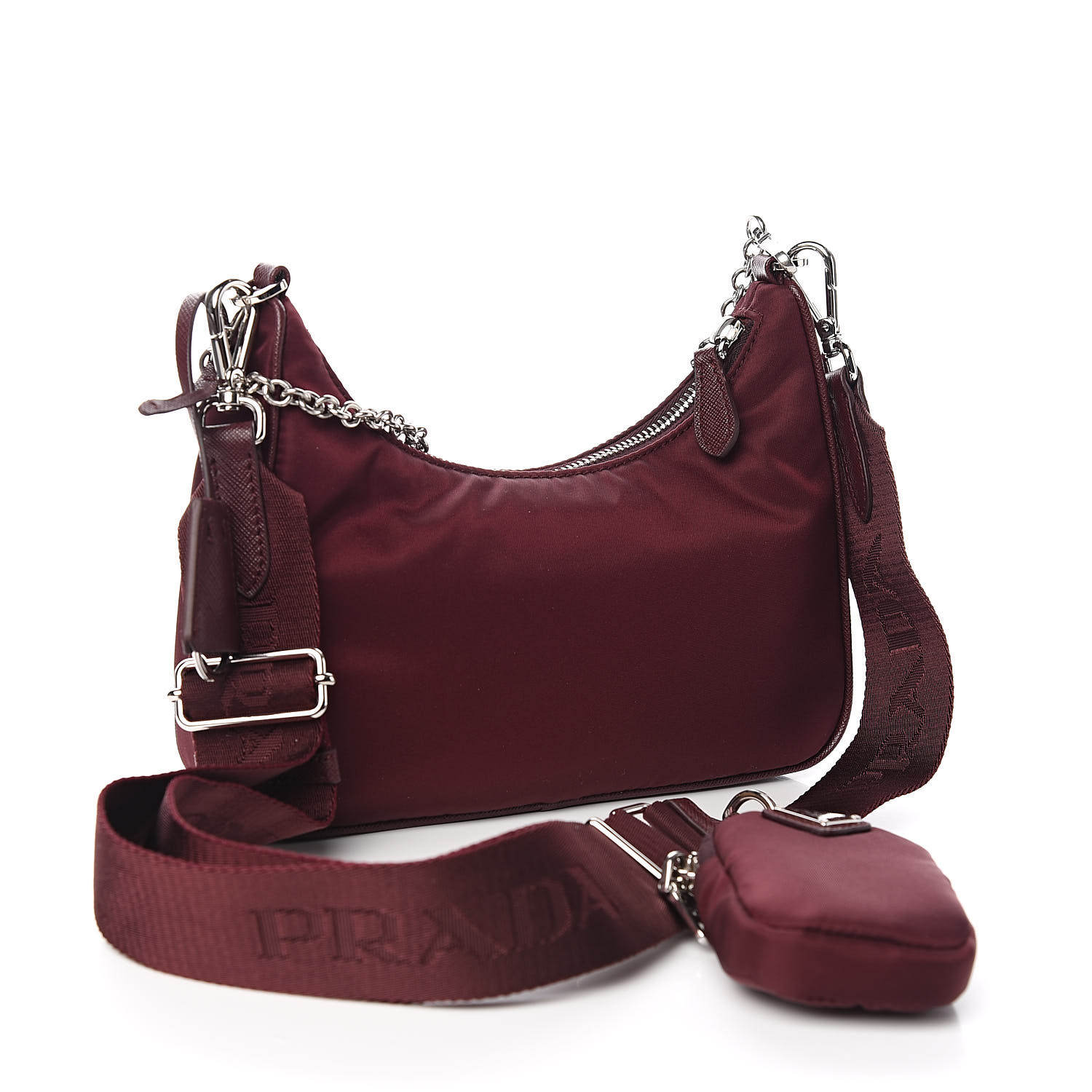 prada re edition burgundy