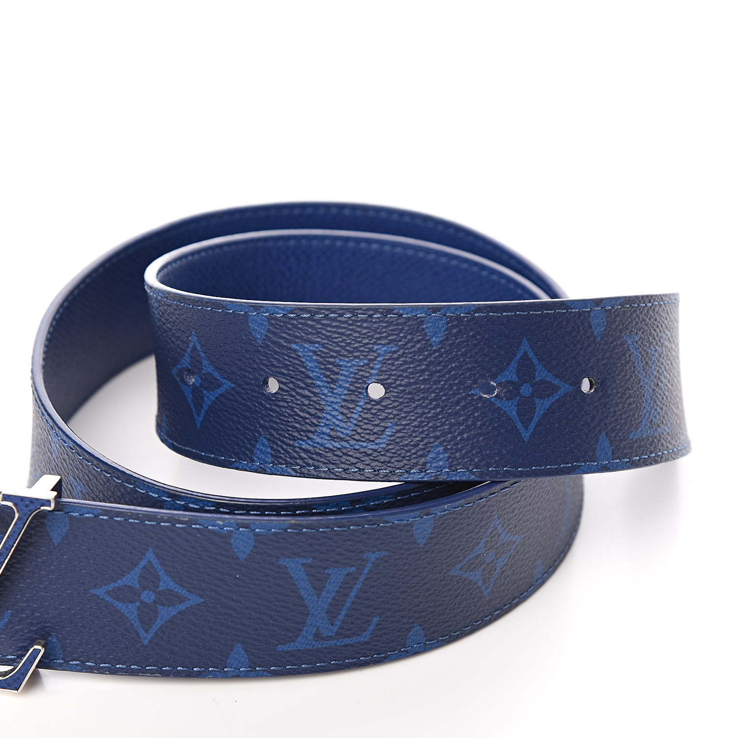 Louis Vuttion Intiales 40mm Reversible Blue Belt – Kouture