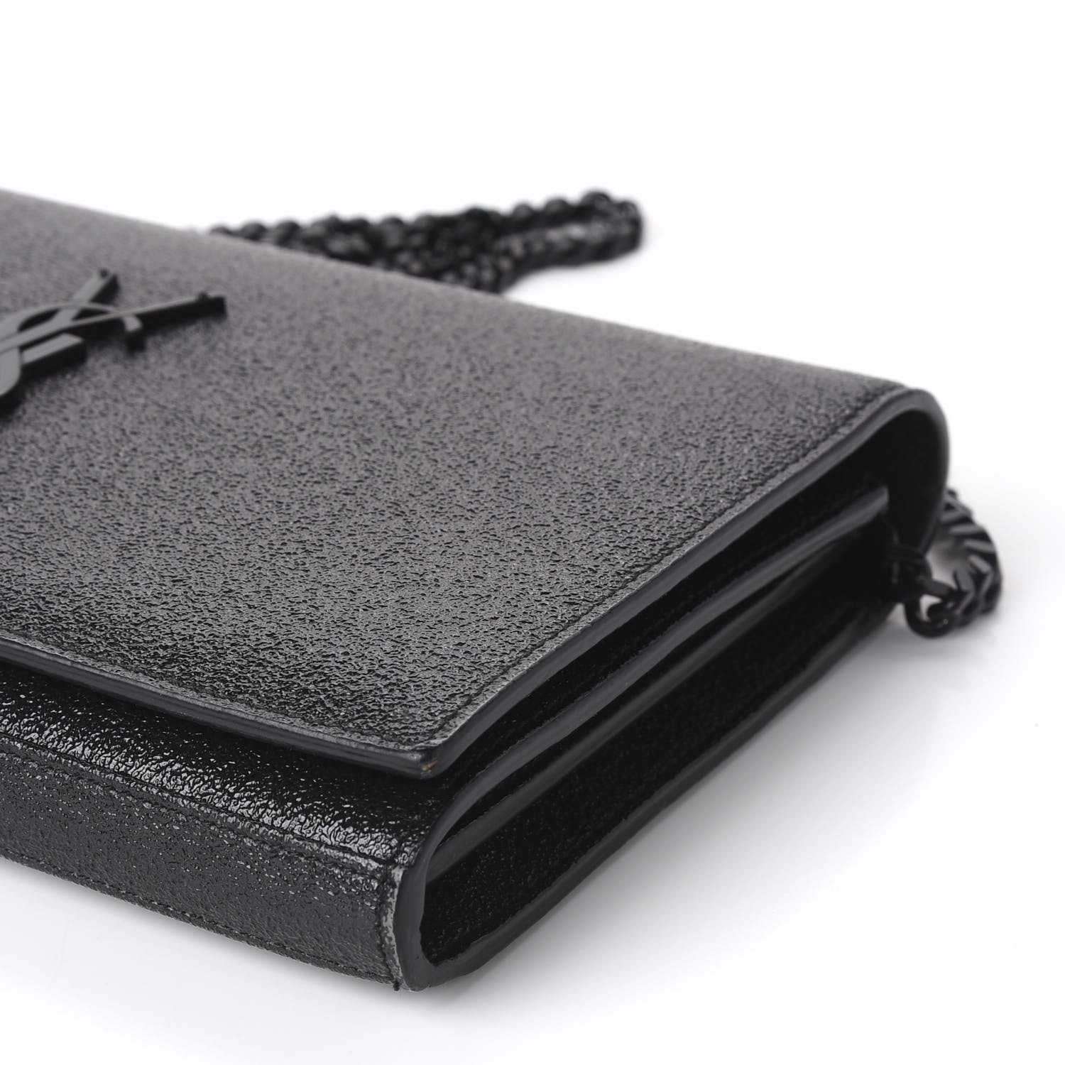 saint laurent quilted calfskin leather wallet on a chain