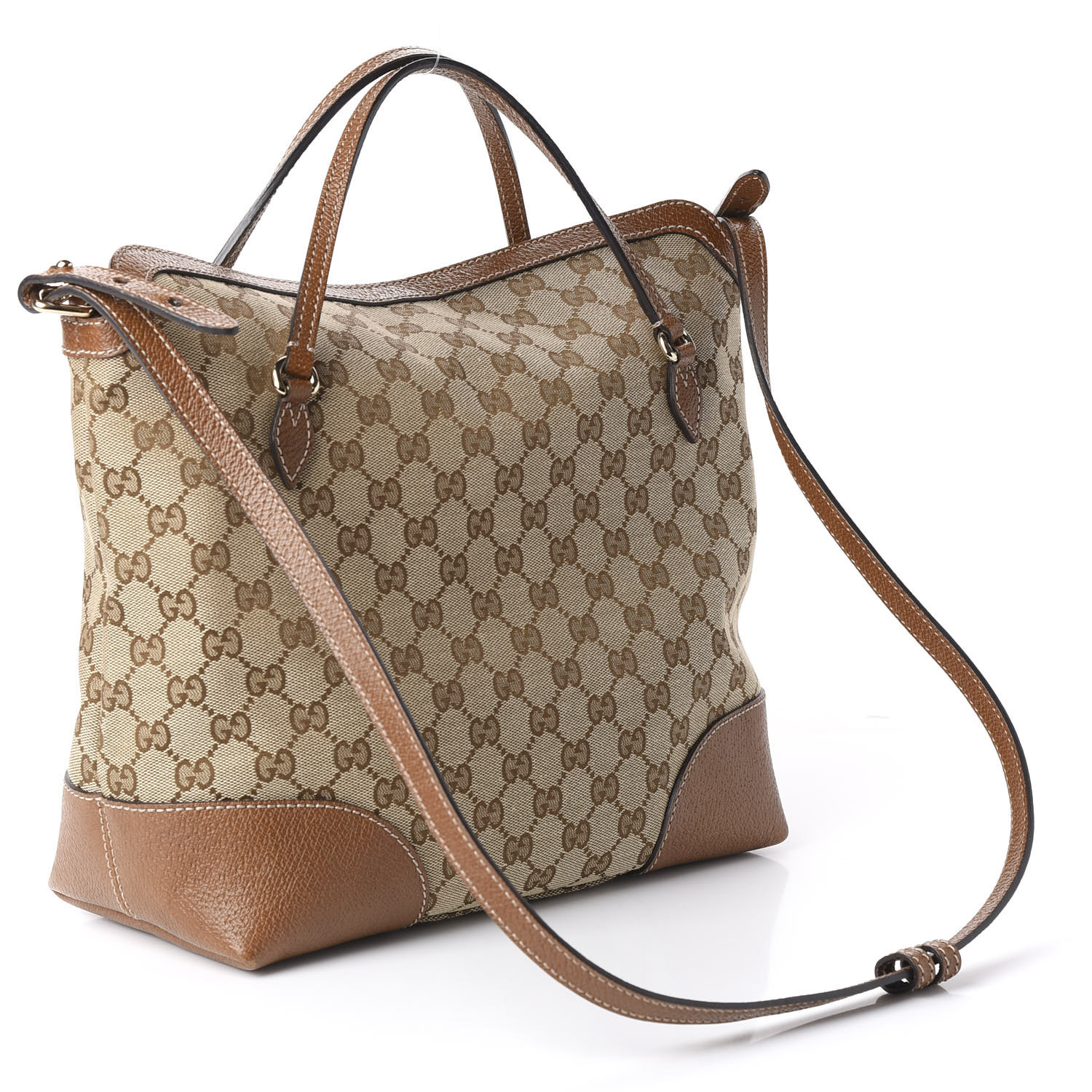 GUCCI Monogram Medium Bree Shoulder Bag Brown 596329