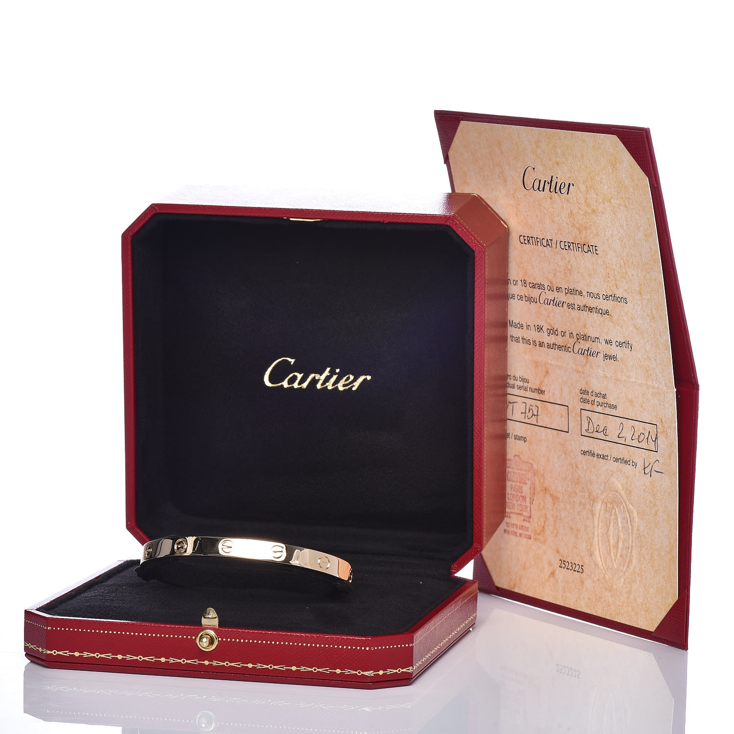 CARTIER 18K Yellow Gold LOVE Open Bracelet 19 455214 | FASHIONPHILE