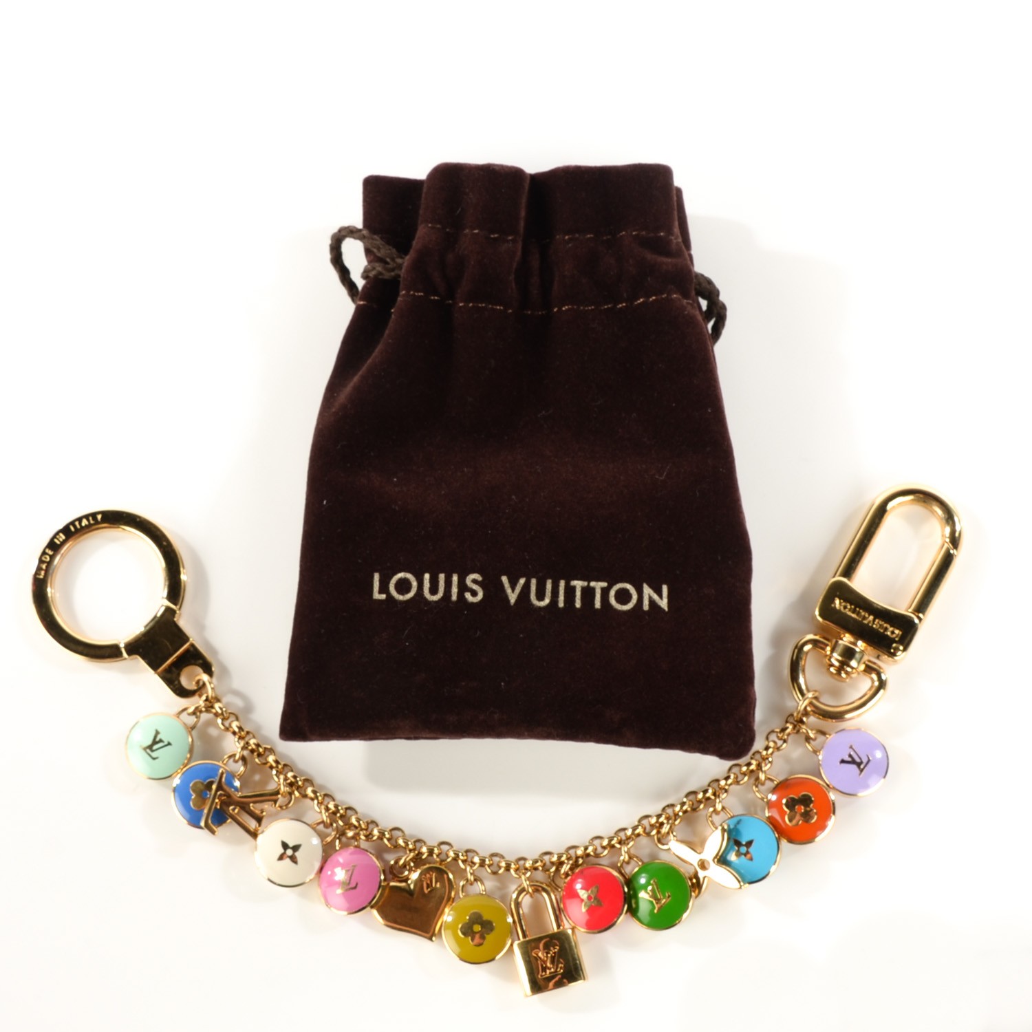 LOUIS VUITTON Pastilles Key Chain Bag Charm Multicolor 193946