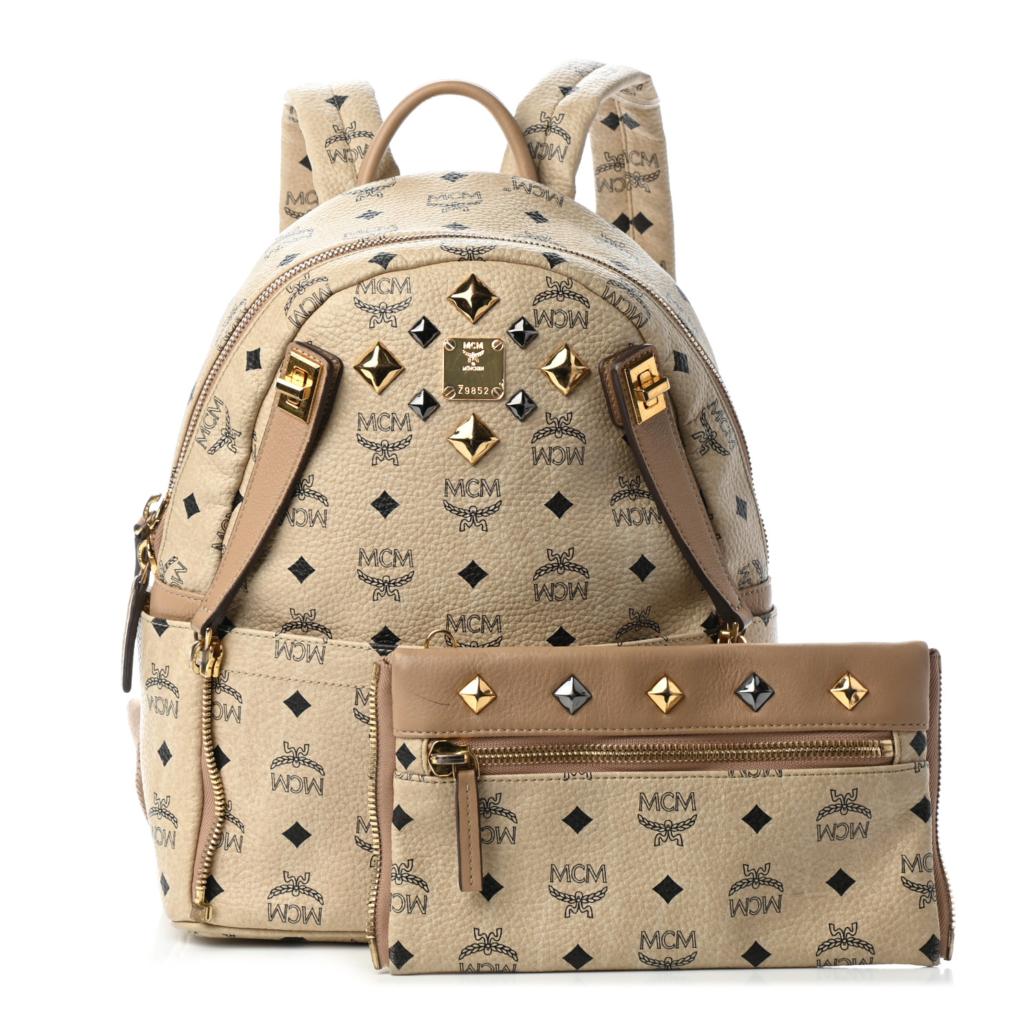 mcm backpack beige