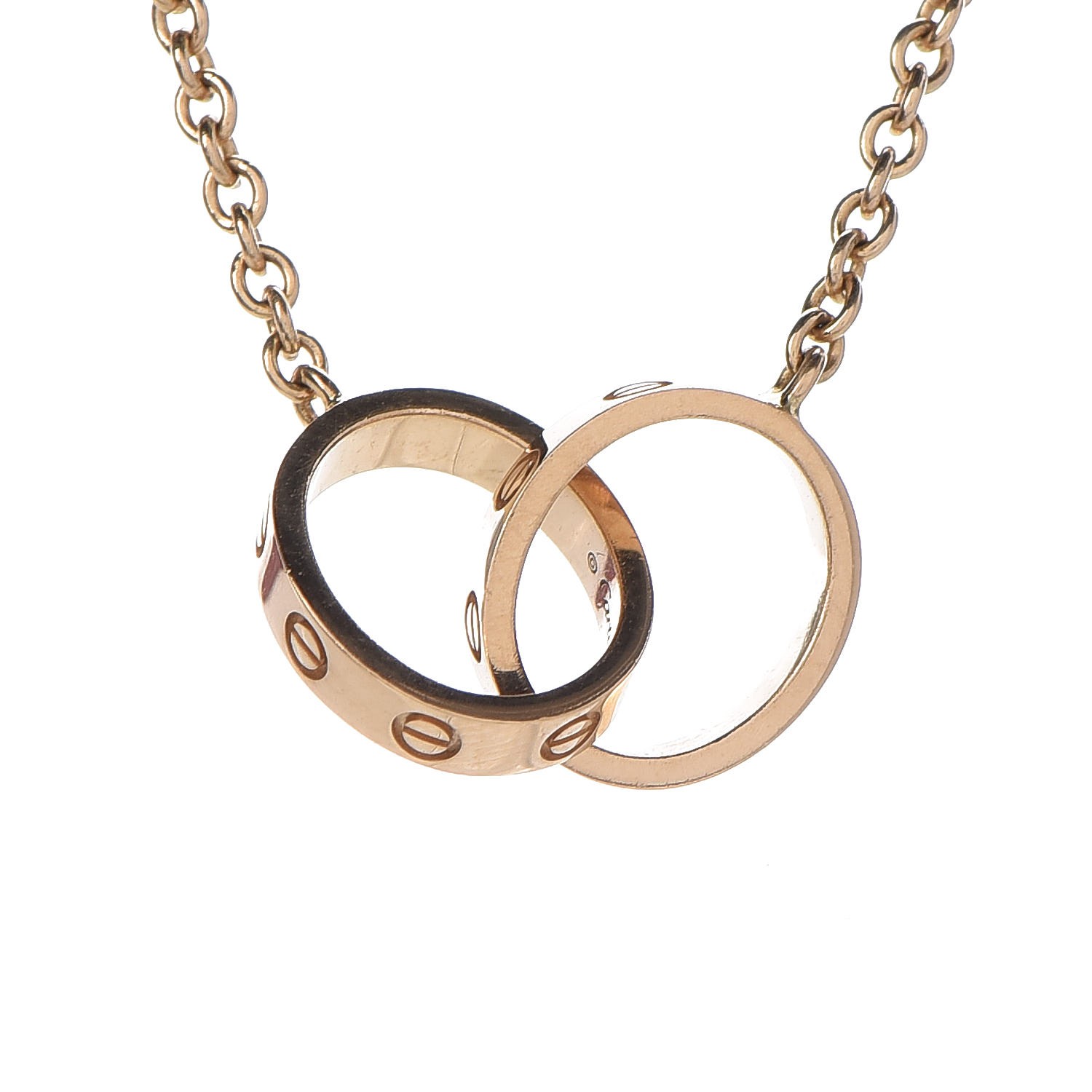 CARTIER 18K Yellow Gold Interlocking LOVE Necklace 292482