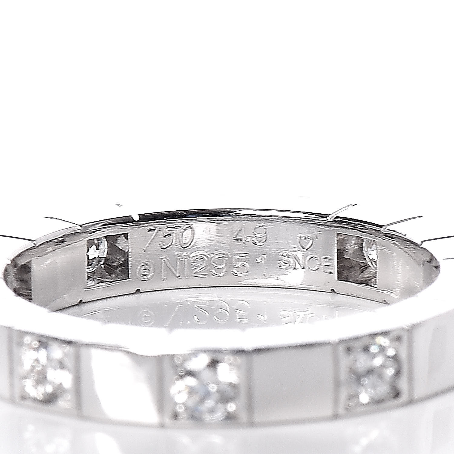 Cartier 18k White Gold Diamond Lanieres Half Eternity Band Ring 49 475