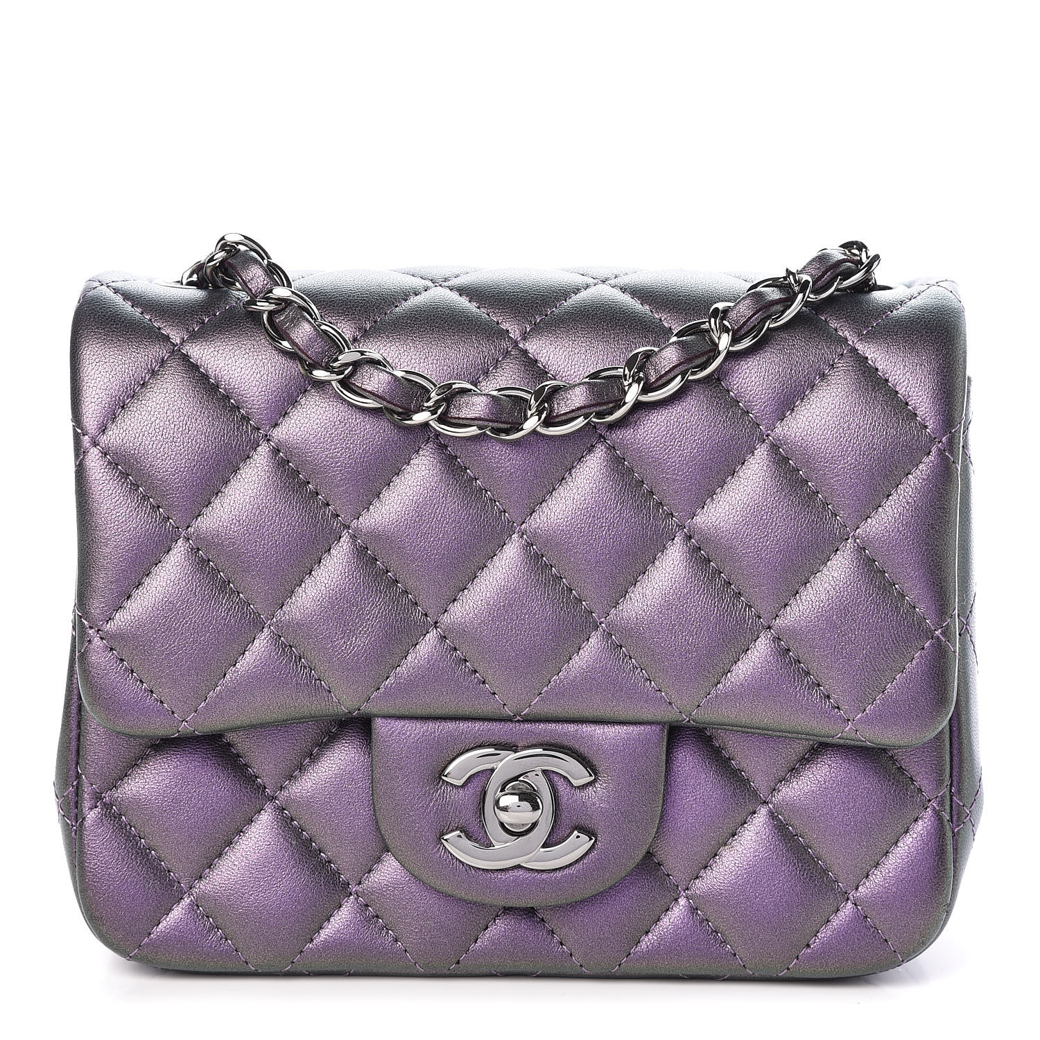 chanel iridescent lambskin quilted bag