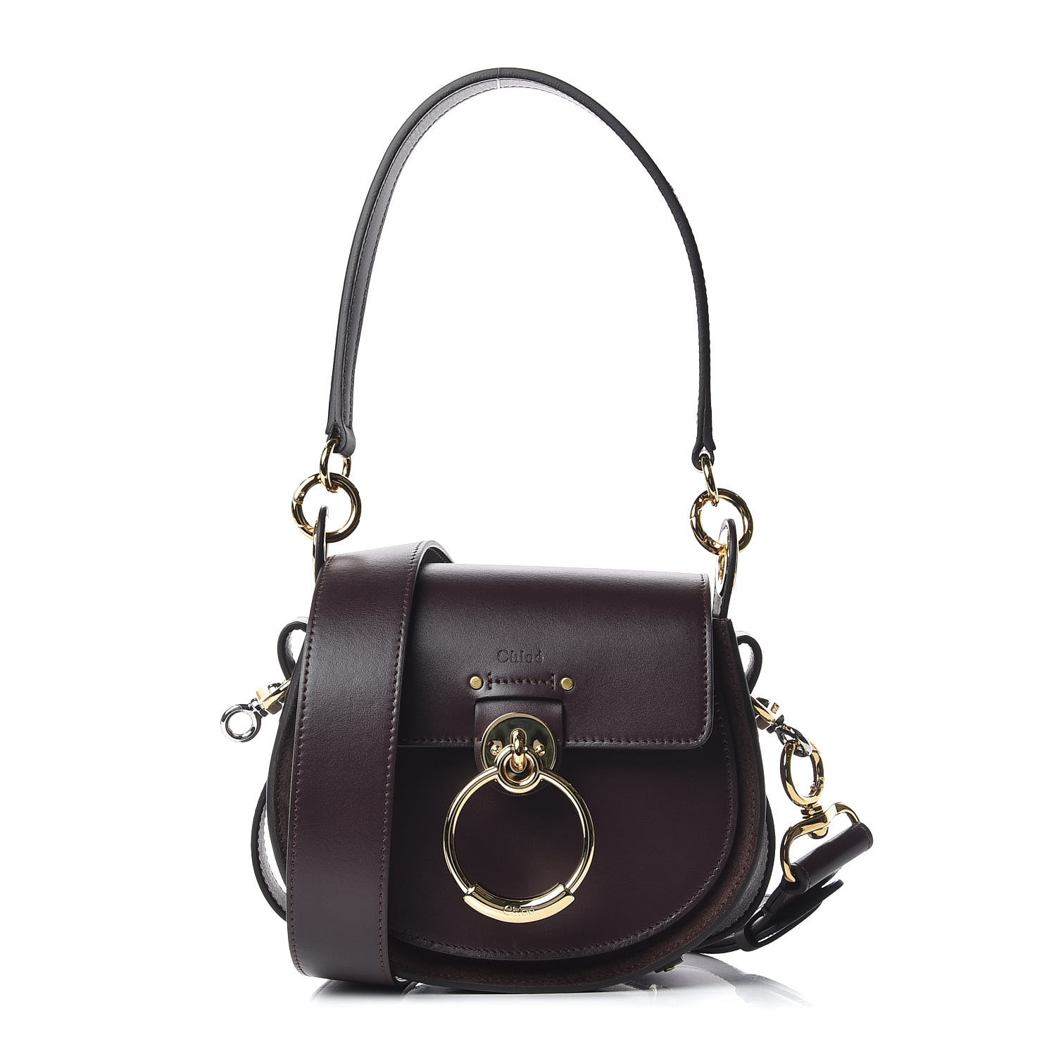 chloe black saddle bag