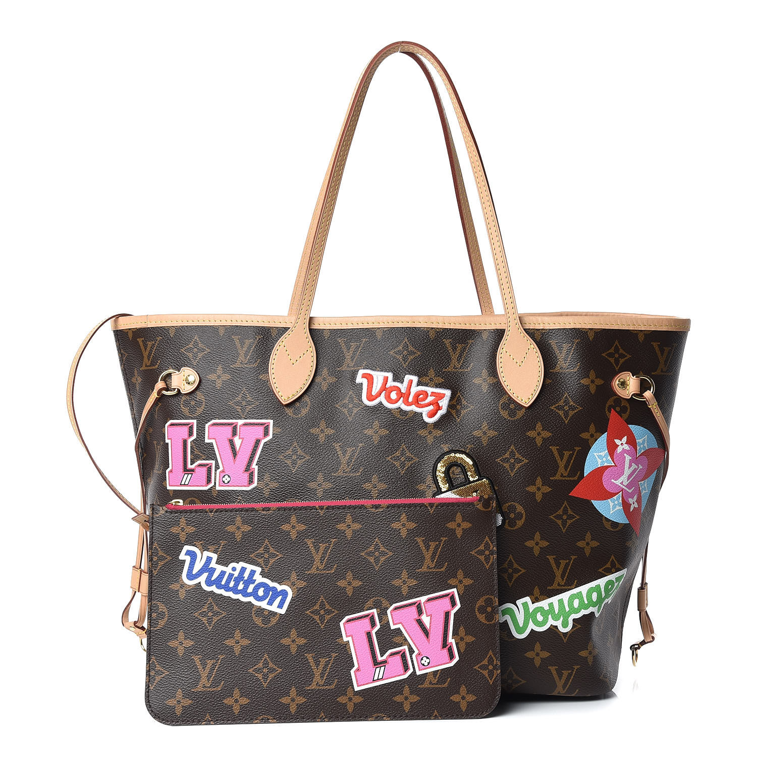 LOUIS VUITTON Monogram Travel Stickers Neverfull MM 435224