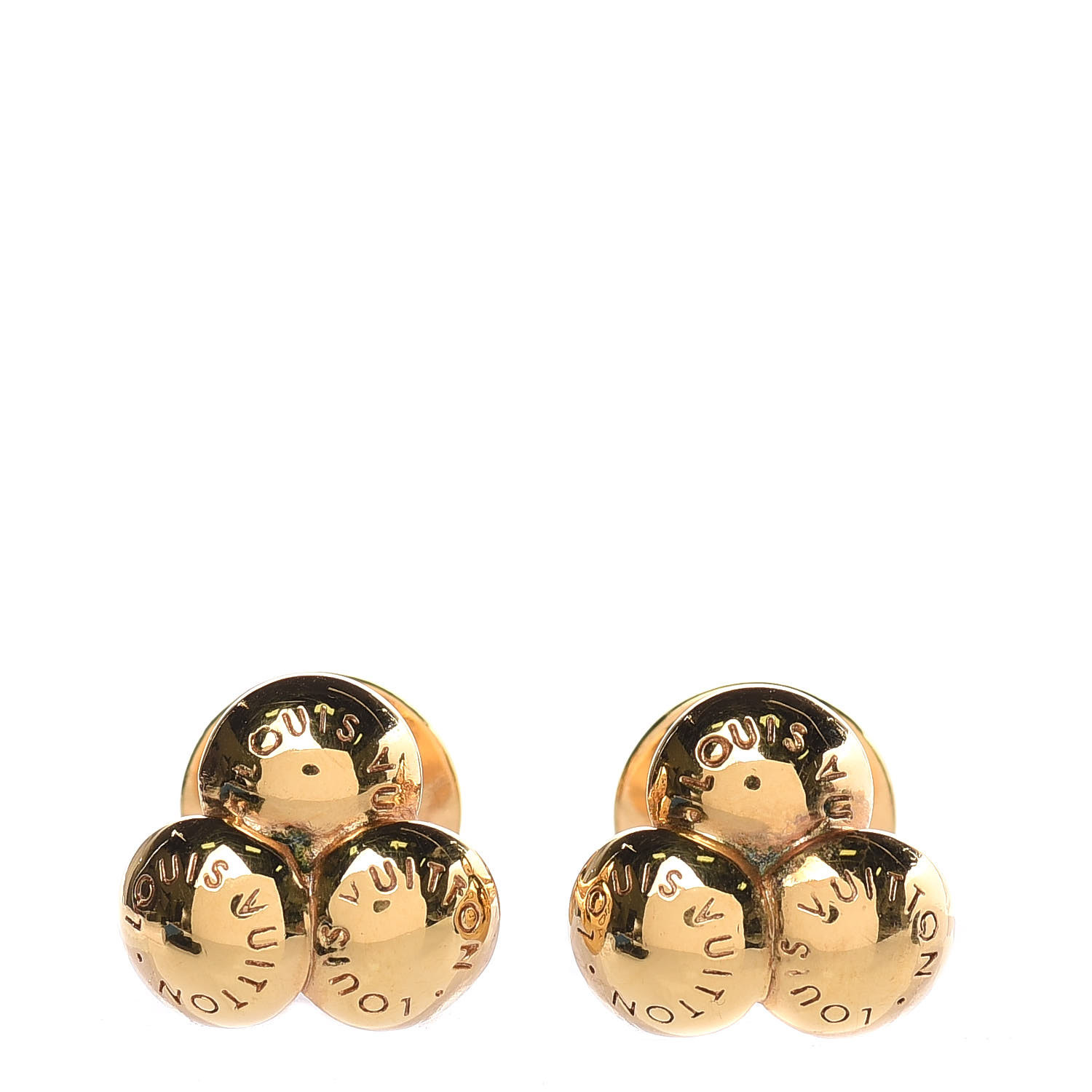 LOUIS VUITTON Nail Rivet Cufflinks Gold 435033