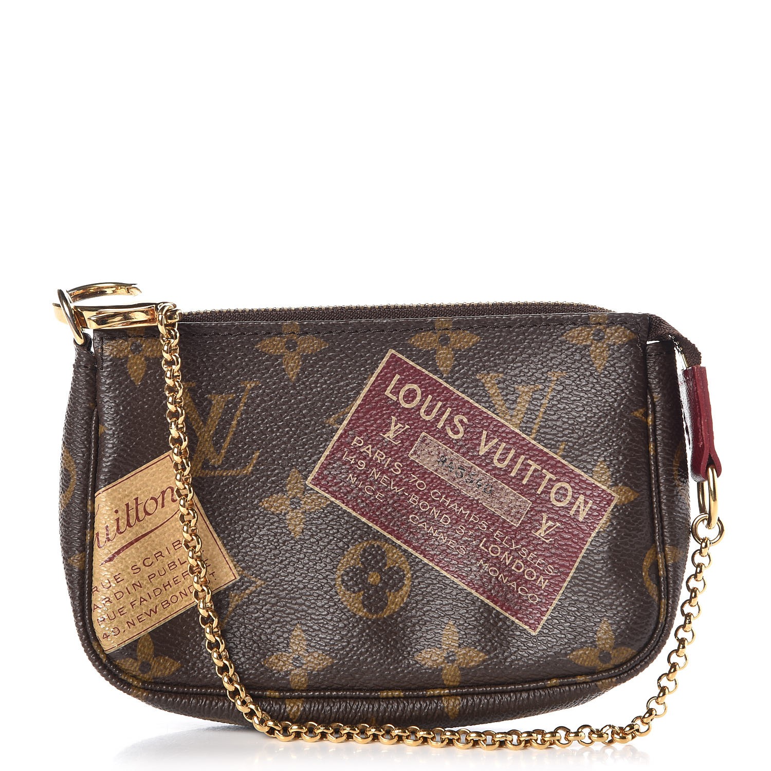 LOUIS VUITTON Monogram Stamp Mini Pochette Accessories 302669