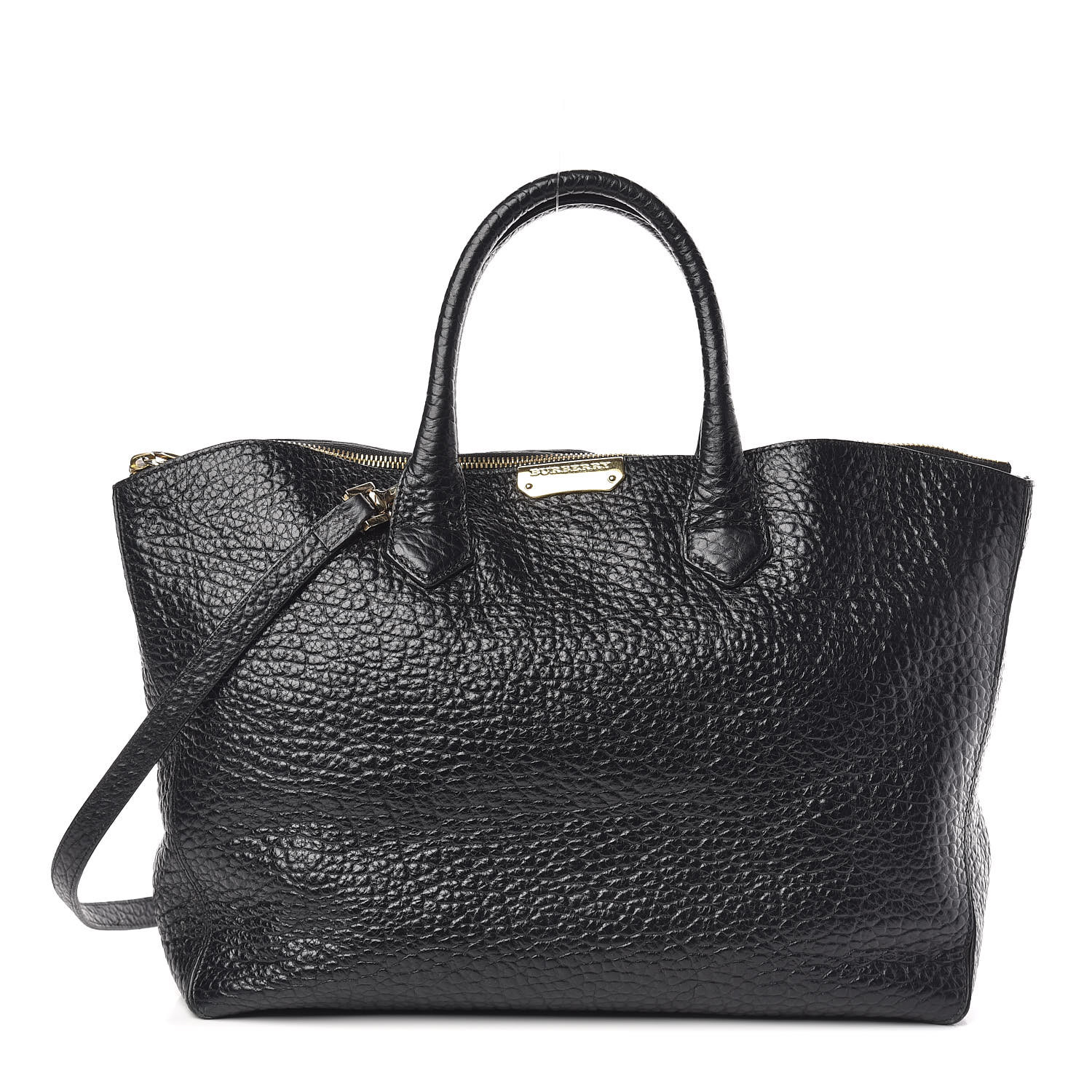 BURBERRY Heritage Grain Medium Dewsbury Tote Black 462199