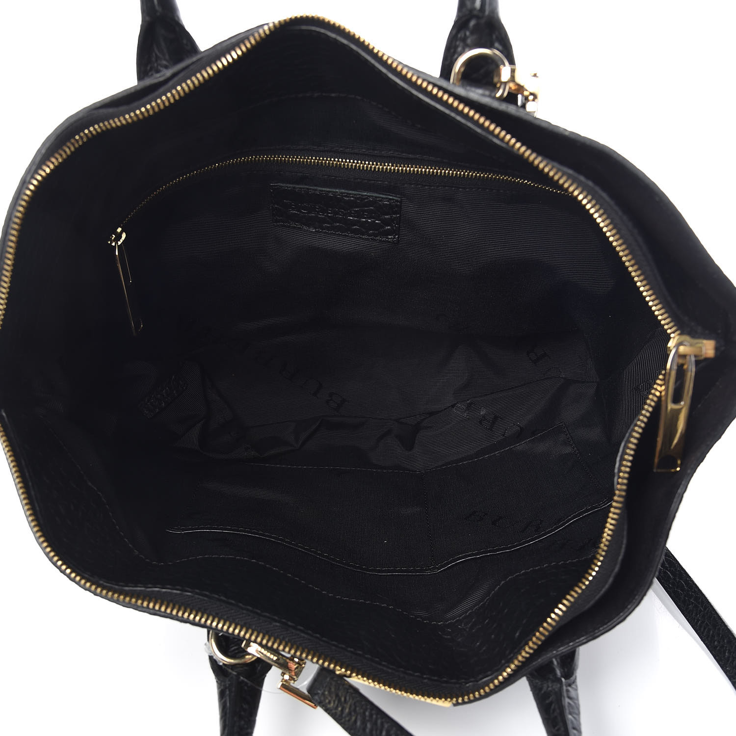 BURBERRY Heritage Grain Medium Dewsbury Tote Black 462199