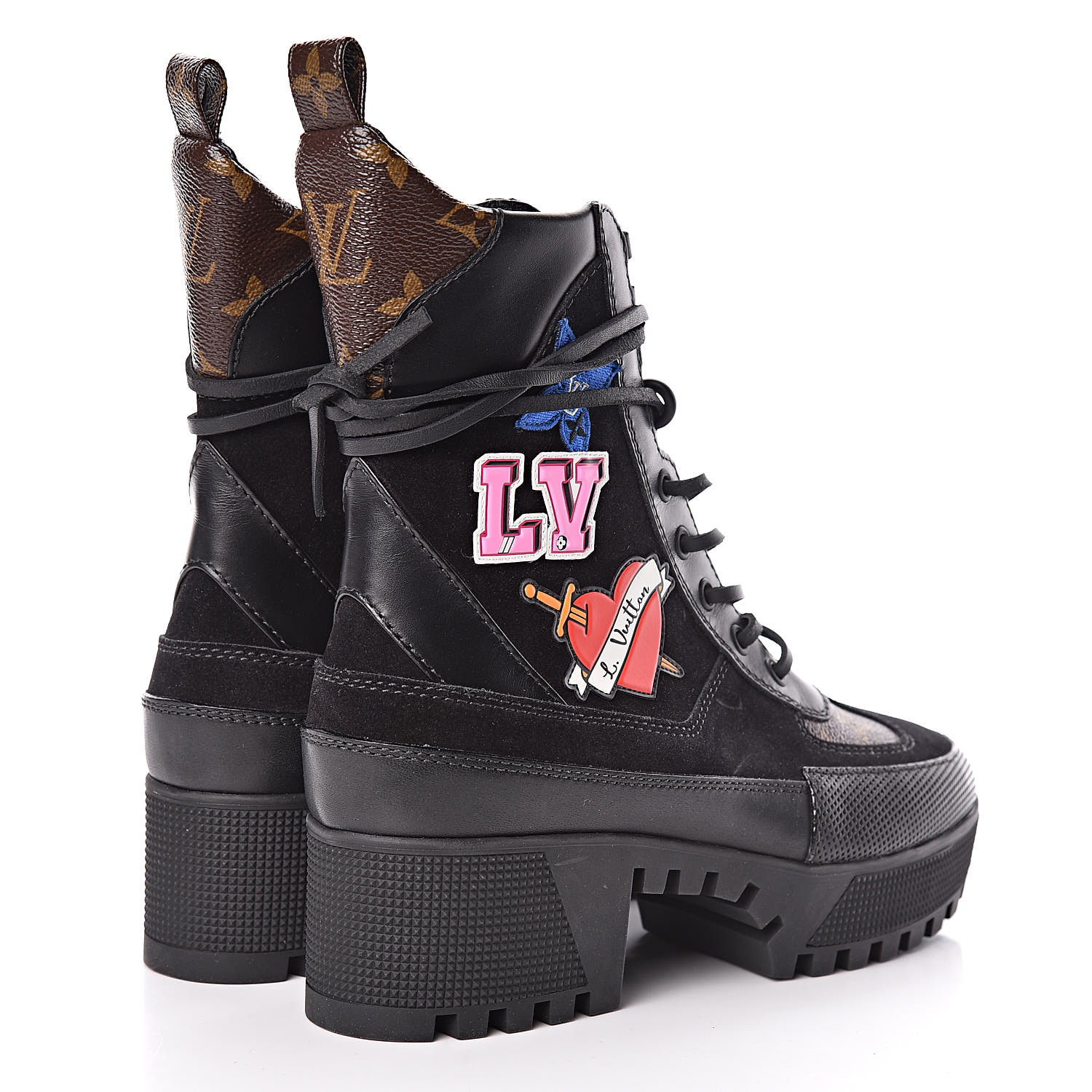 Louis Vuitton LV Women Laureate Platform Desert Boot in Suede Calf Leather  and Monogram Canvas-Brown - LULUX
