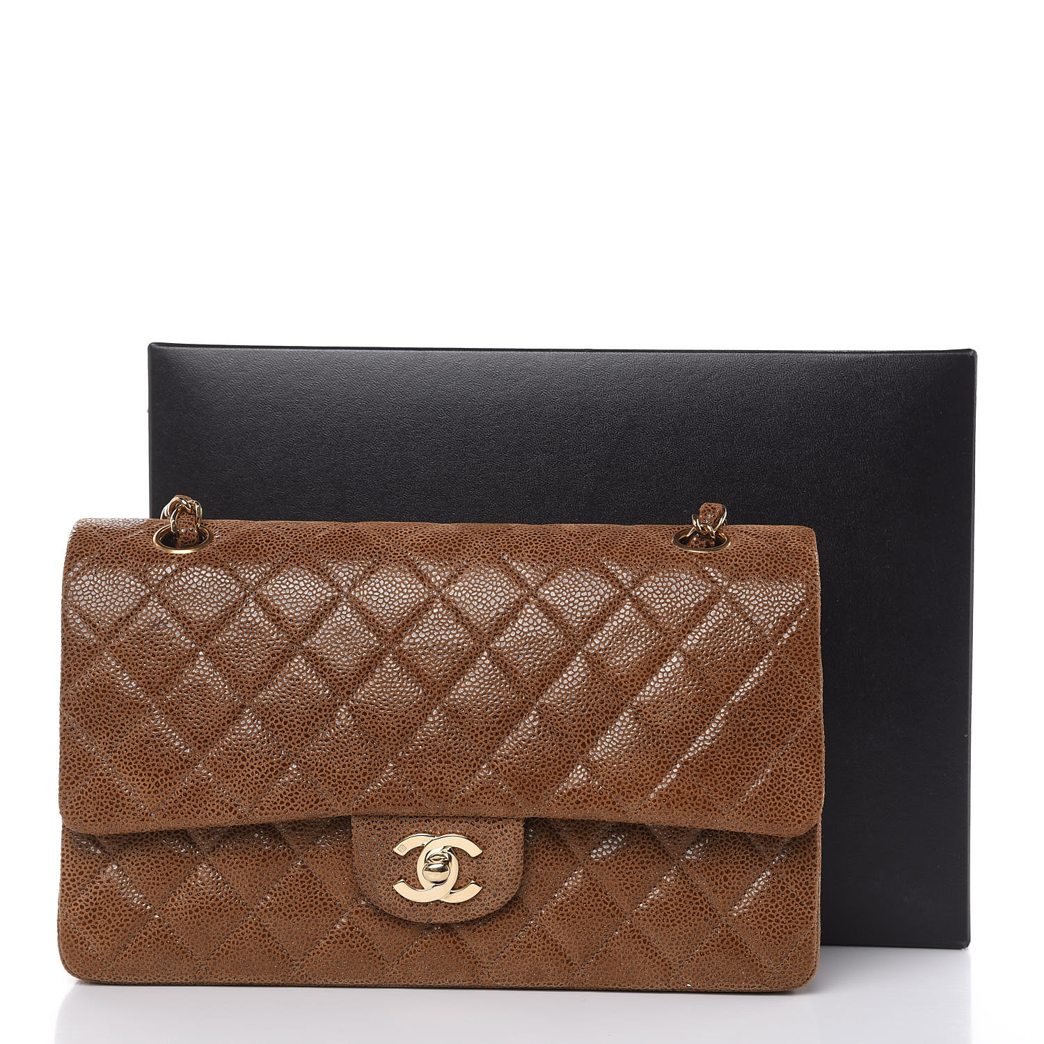 Chanel Iridescent Caviar Quilted Medium Double Flap Marron Clair Fashionphile