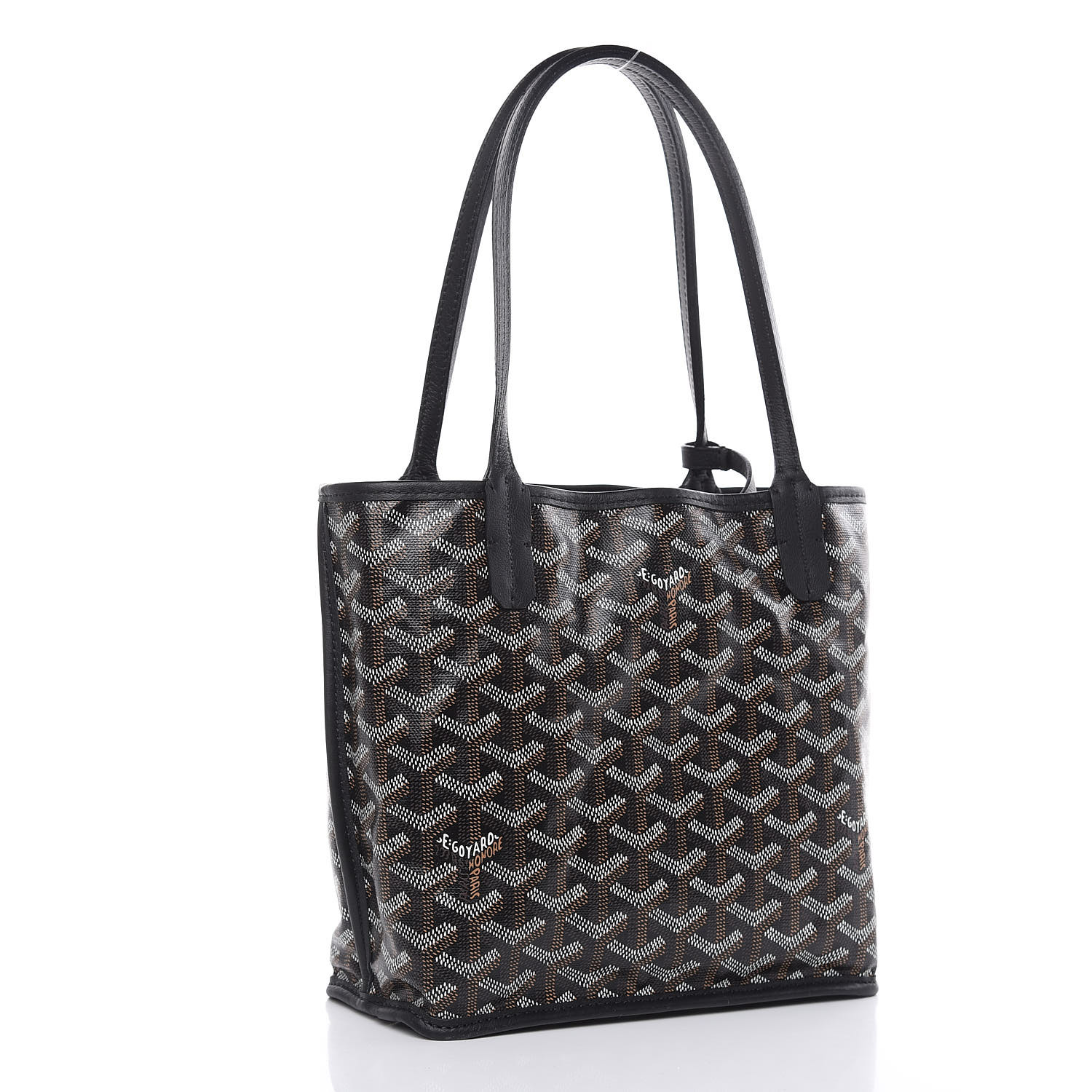 GOYARD Goyardine Reversible Mini Anjou Black 462538