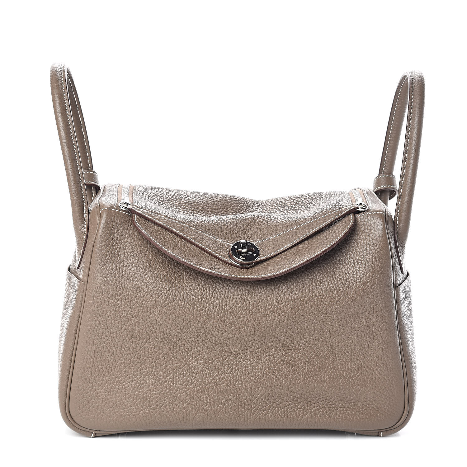 HERMES Taurillon Clemence Lindy 30 Etoupe 523356