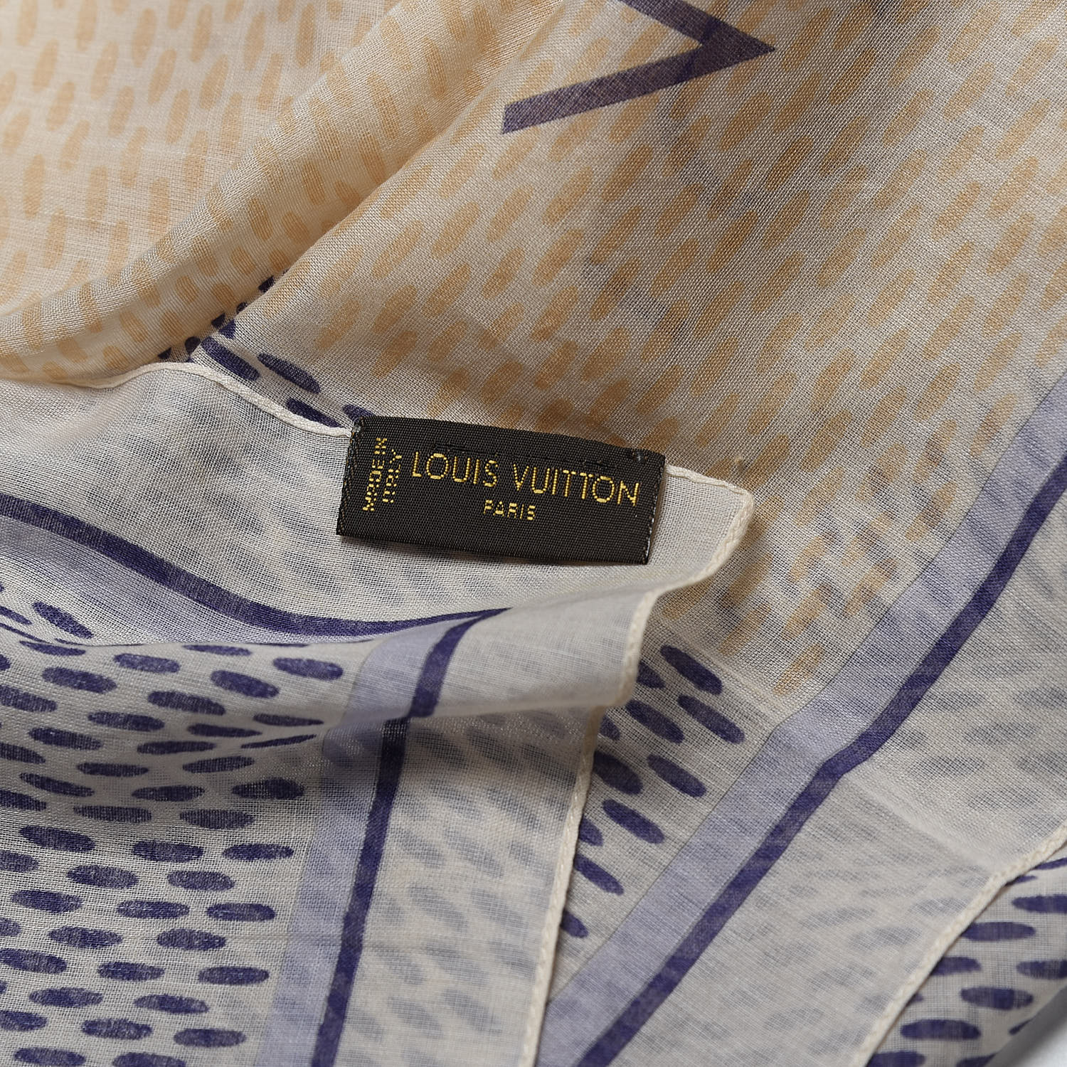 Louis Vuitton - Trunk Damier Azur Summer Cotton Scarf