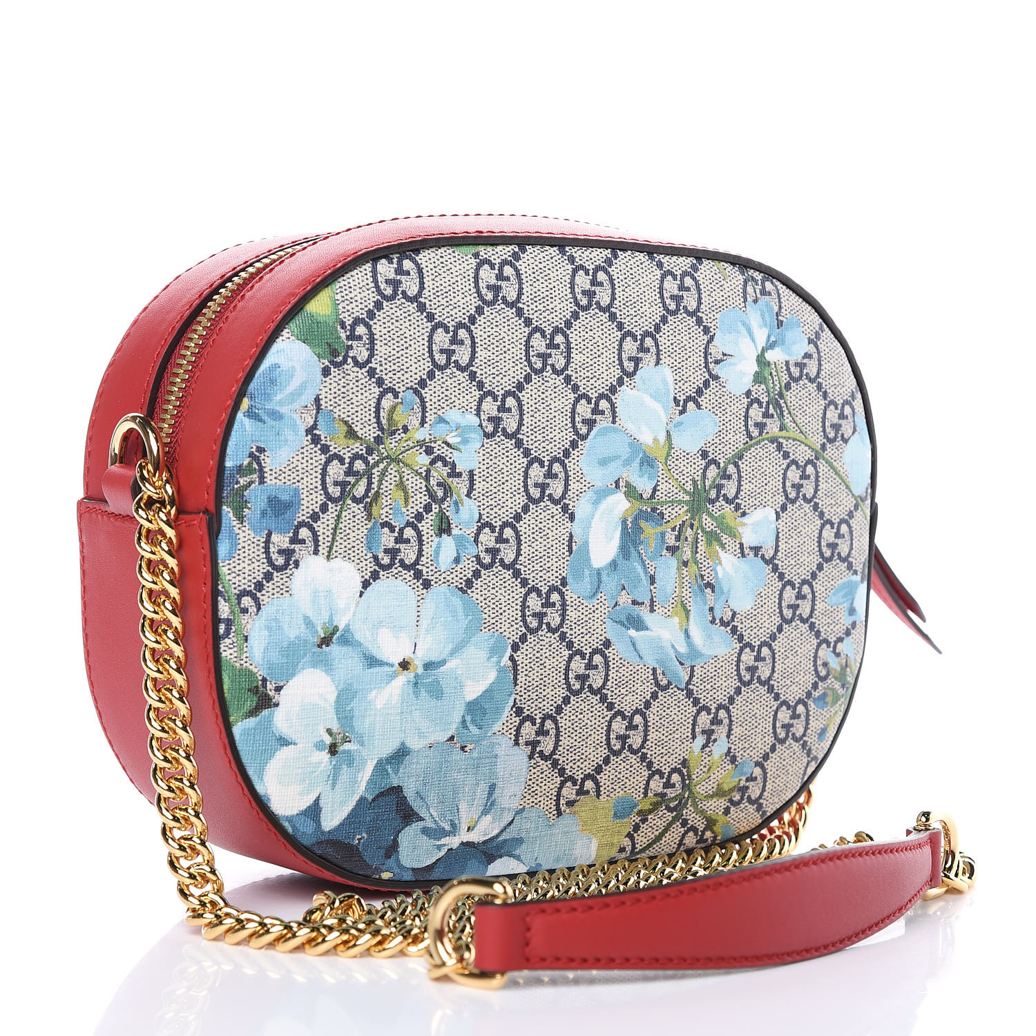 gucci blooms gg supreme mini chain crossbody bolsa