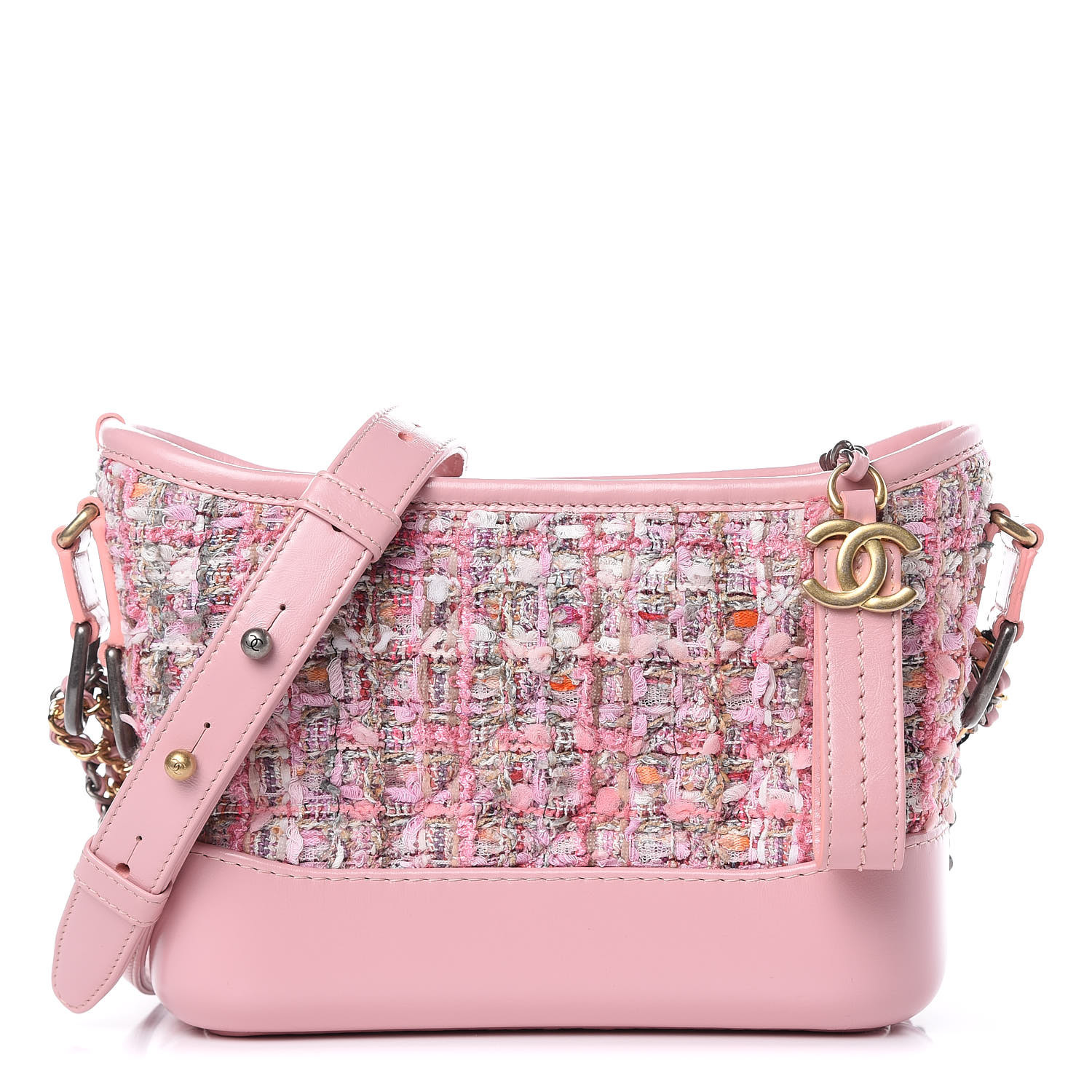 chanel tweed pink bag