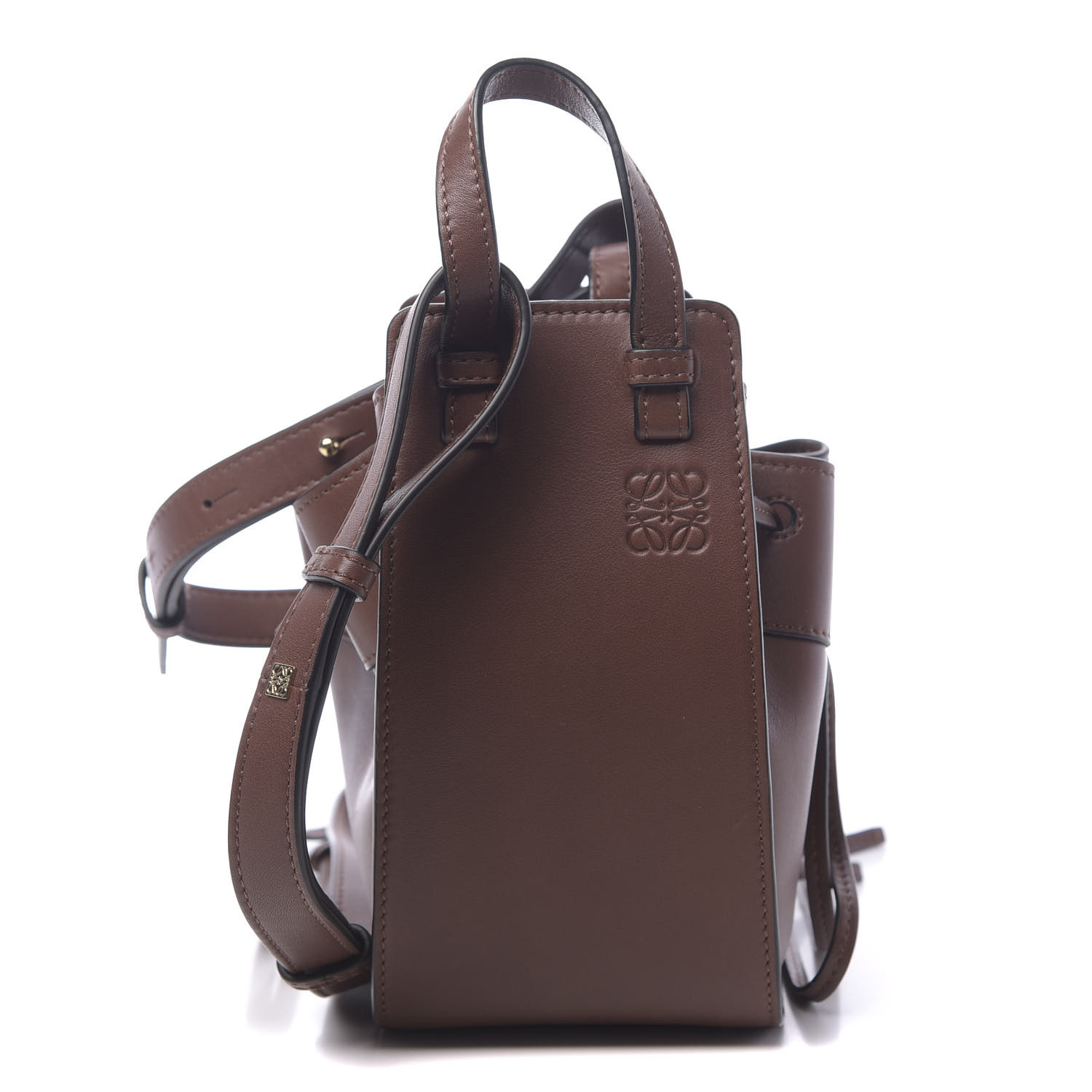 LOEWE Calfskin Mini Hammock Shoulder Bag Brunette 667971 | FASHIONPHILE