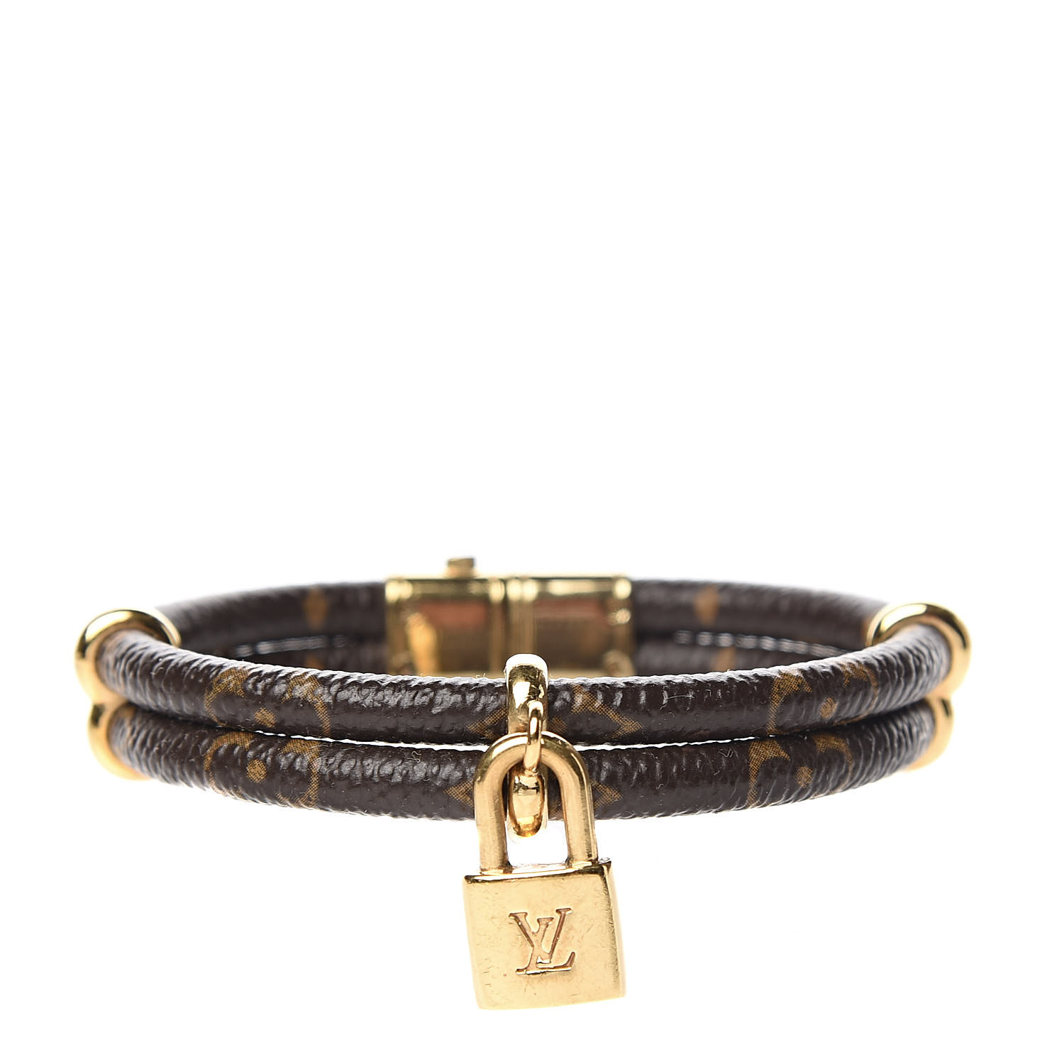 LOUIS VUITTON Monogram Keep It Twice Bracelet 17 101076