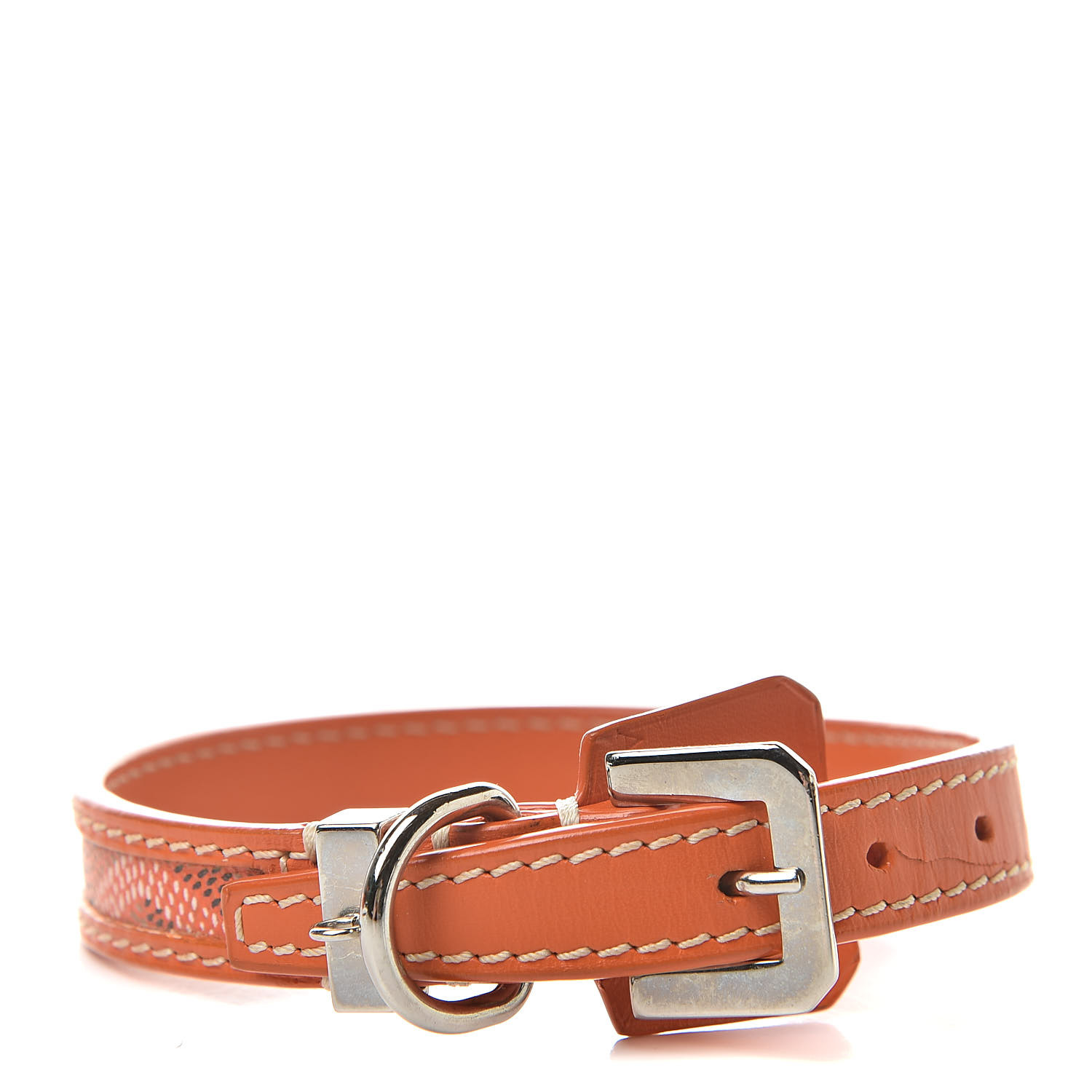 GOYARD Goyardine Dog Collar Orange 533256