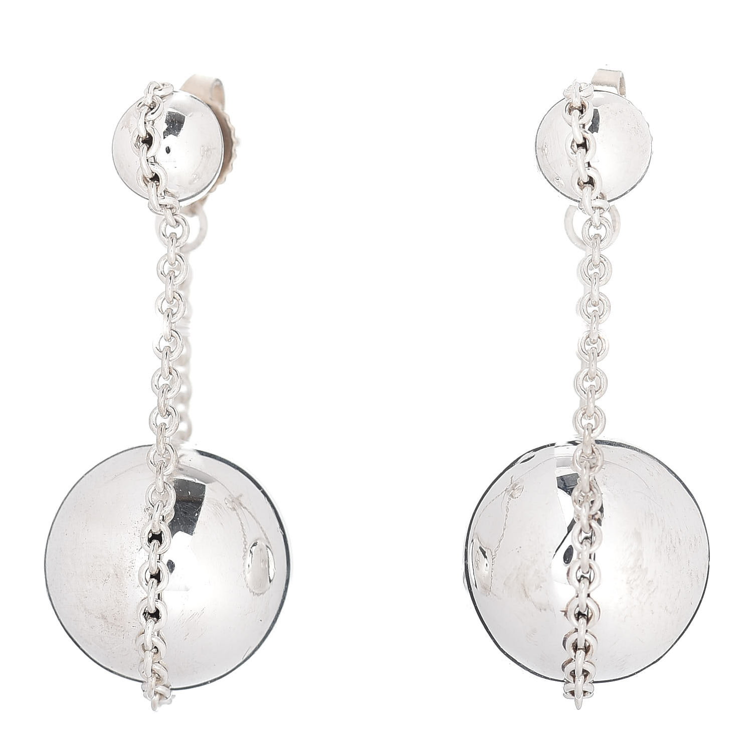 TIFFANY Sterling Silver HardWear Double Drop Earrings 679781 | FASHIONPHILE