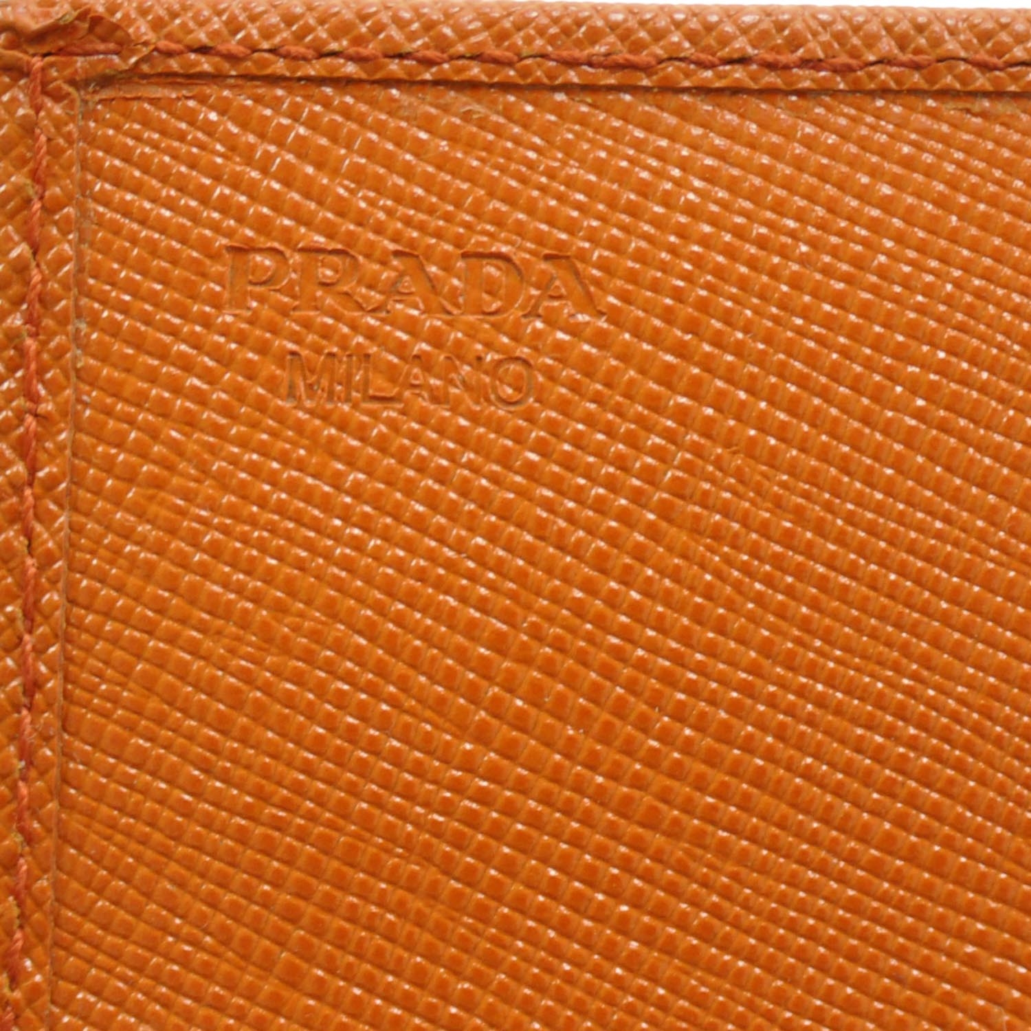 prada card holder orange