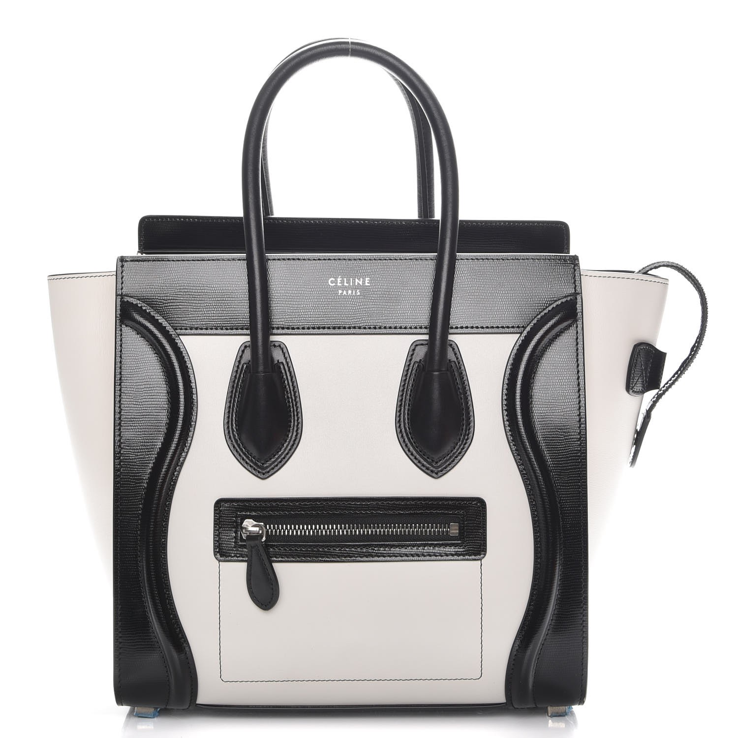 Celine Luggage Black And White 2024 favors