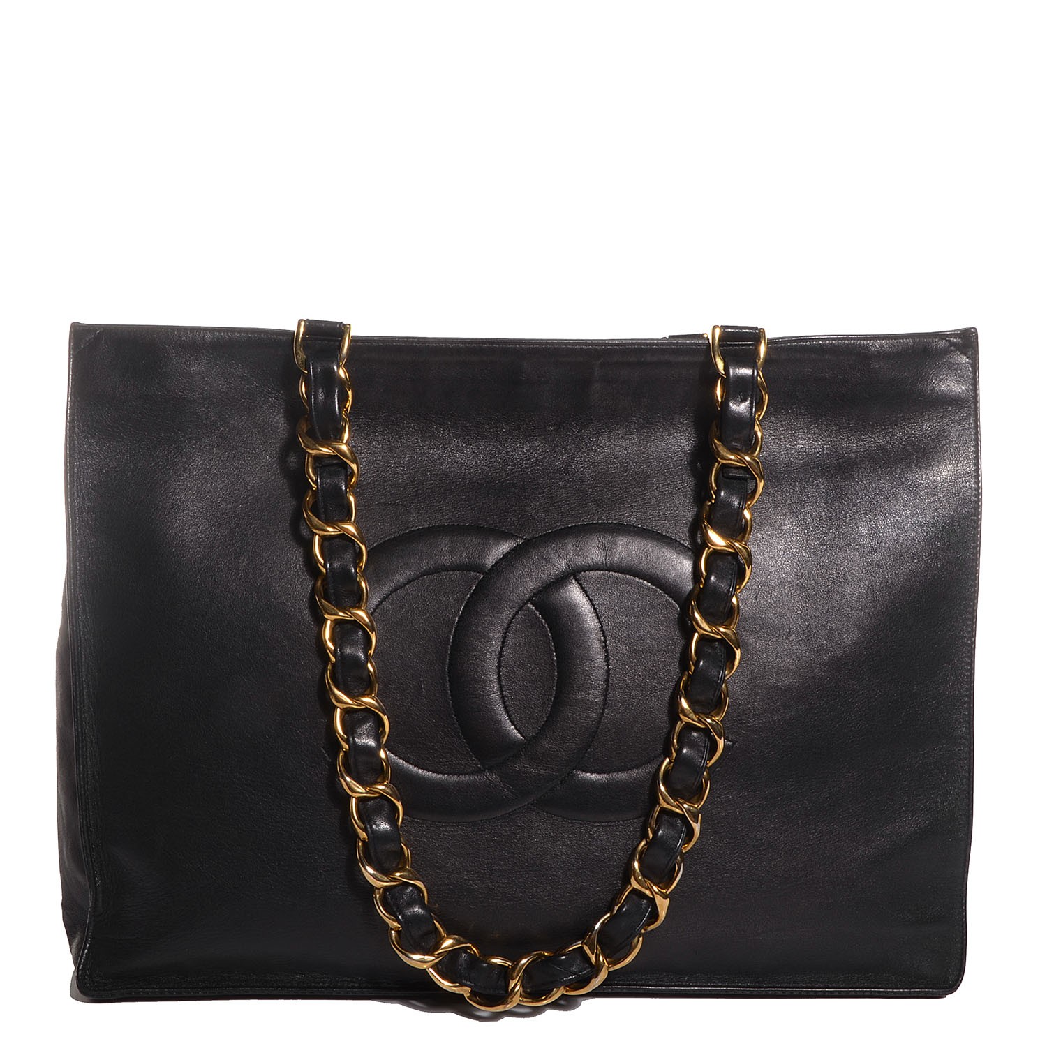 chanel black lambskin shoulder bag