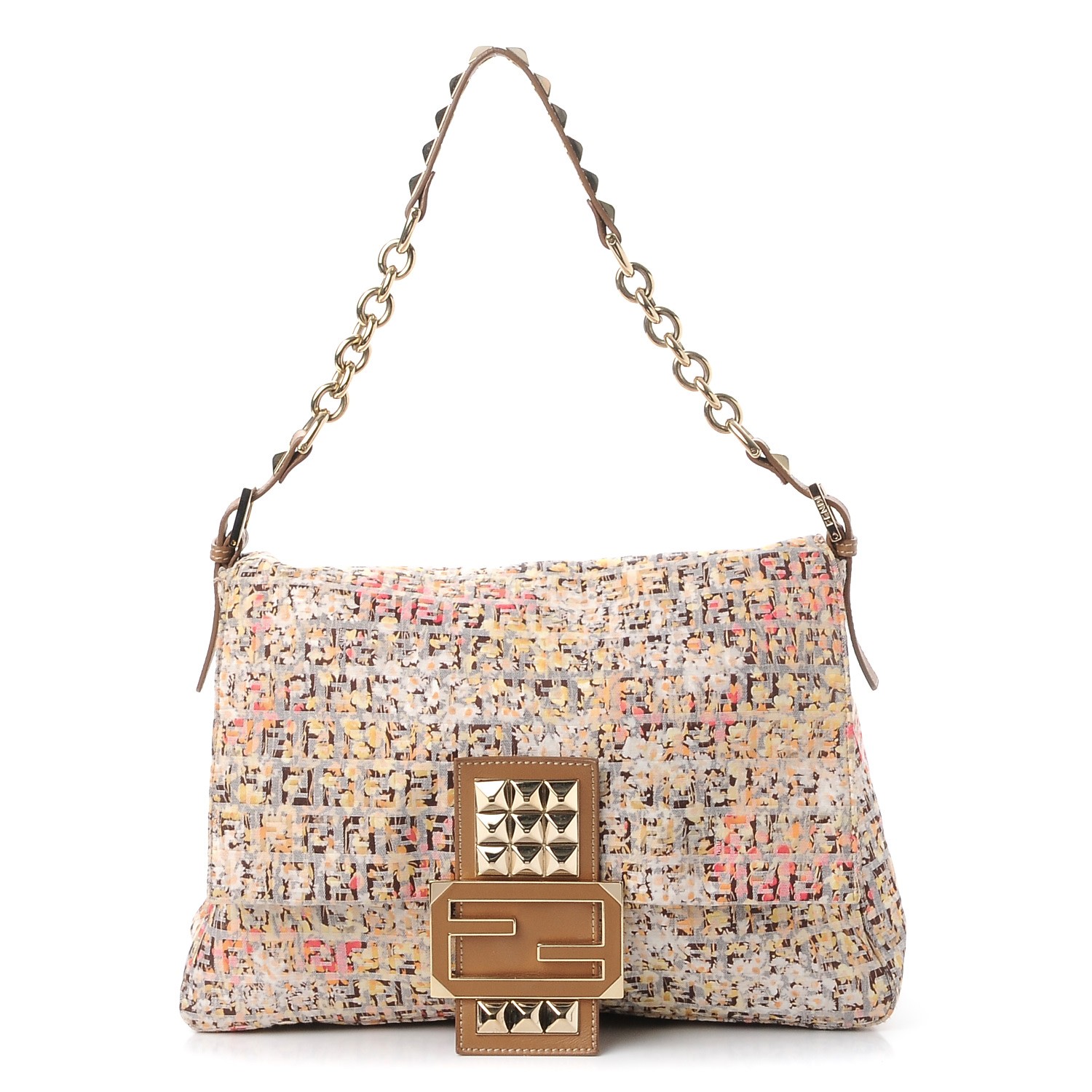 FENDI Zucchino Studded Floral Forever Mama Baguette Multicolor 245555 ...