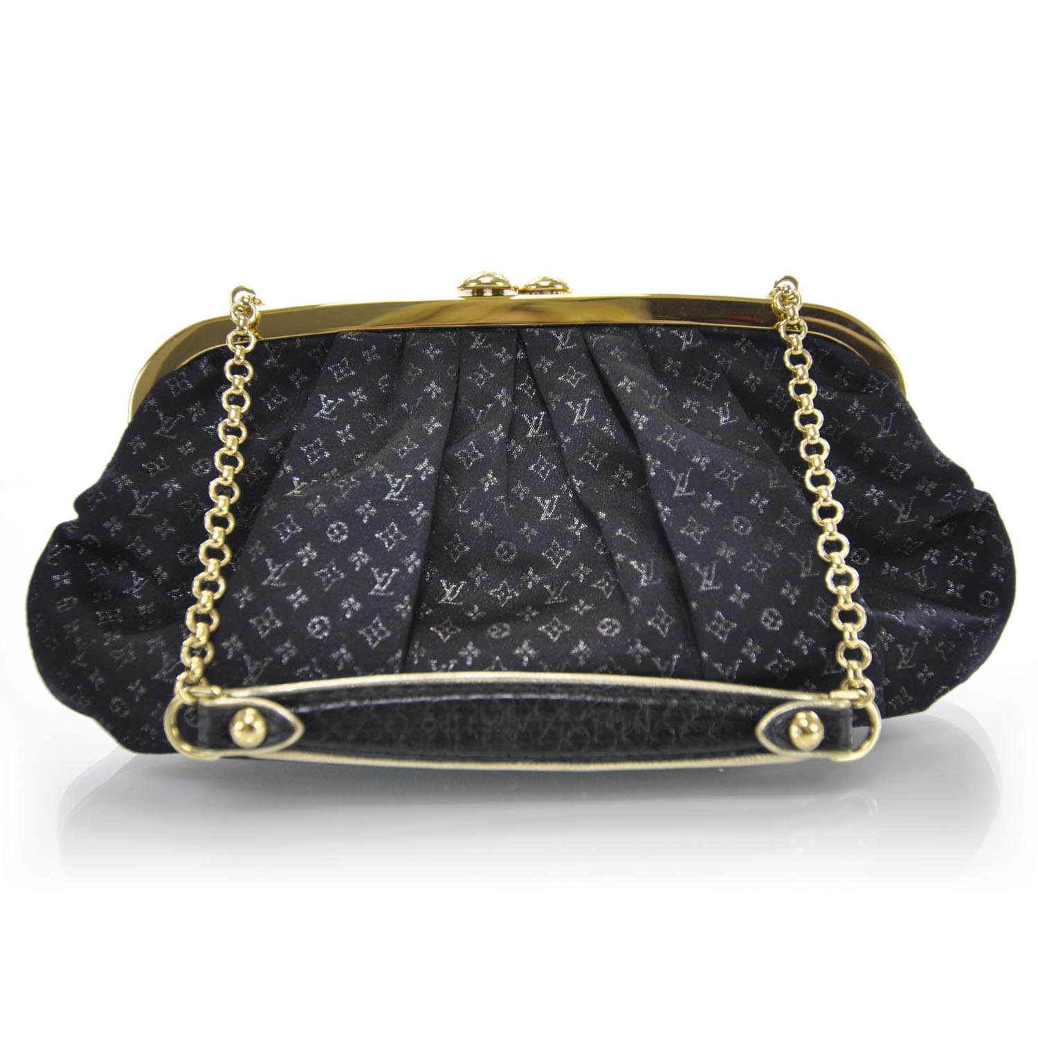 Louis Vuitton Limited Edition Black Logo Gold Chain Shoulder Clutch Bag at  1stDibs  louis vuitton black clutch with gold chain, louis vuitton black  bag with gold chain, black lv bag with