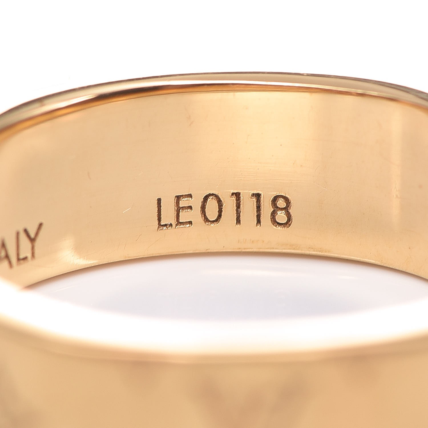 Louis Vuitton 18K Gold Plated Metal Nanogram Ring - Size S=5 US