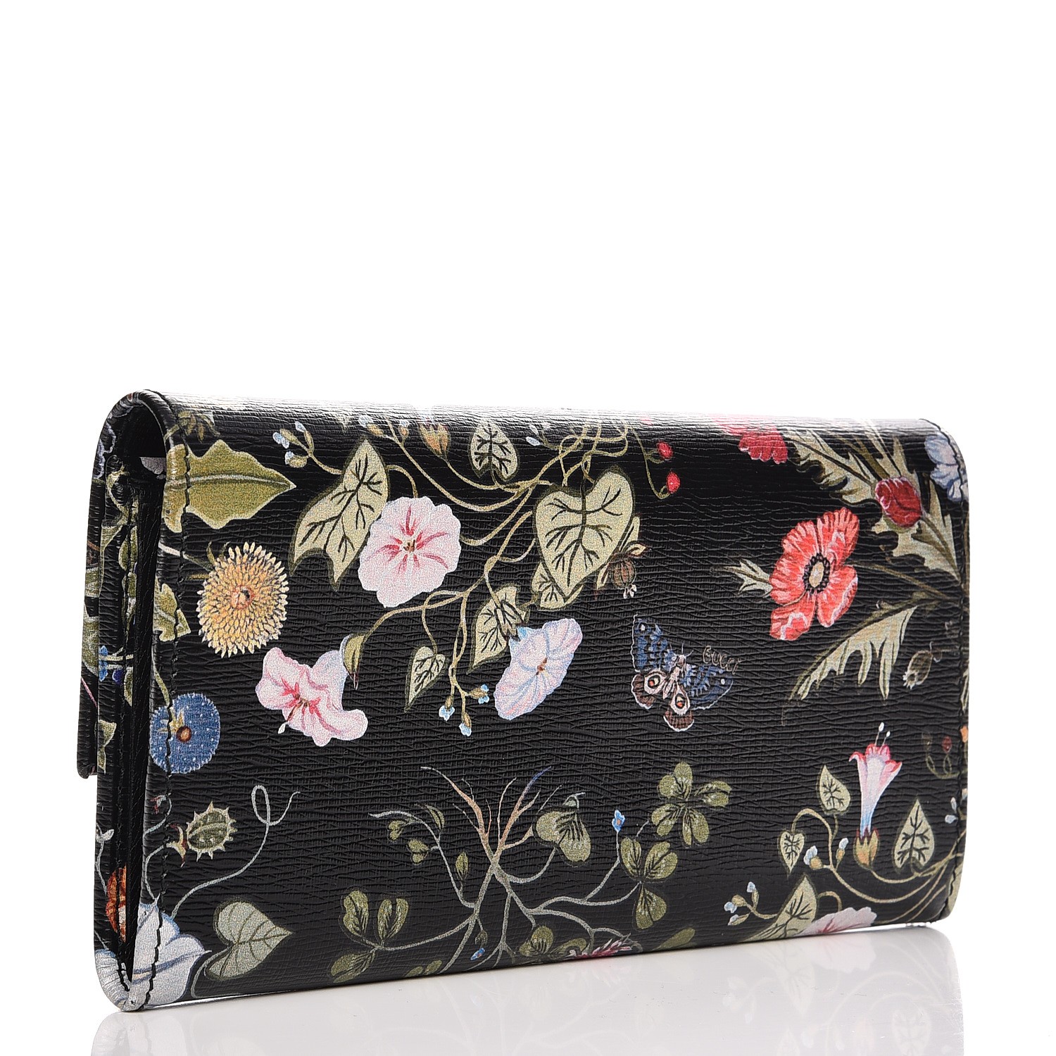 blue floral gucci wallet