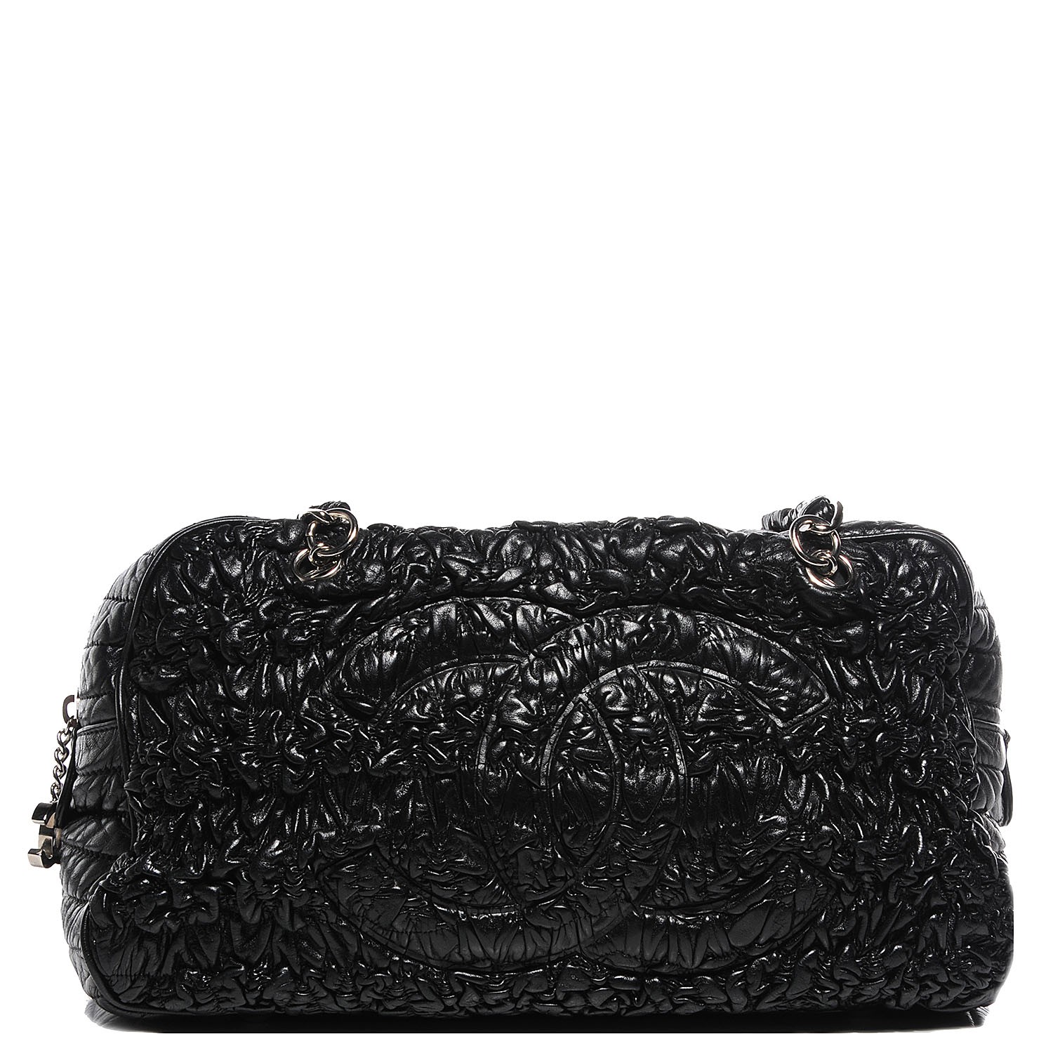 Chanel Lambskin Astrakhan Bowler Black