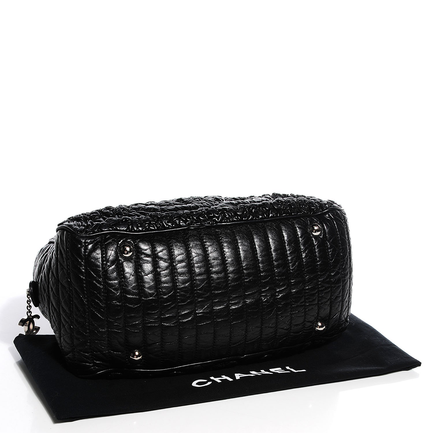 Chanel Lambskin Astrakhan Bowler Black